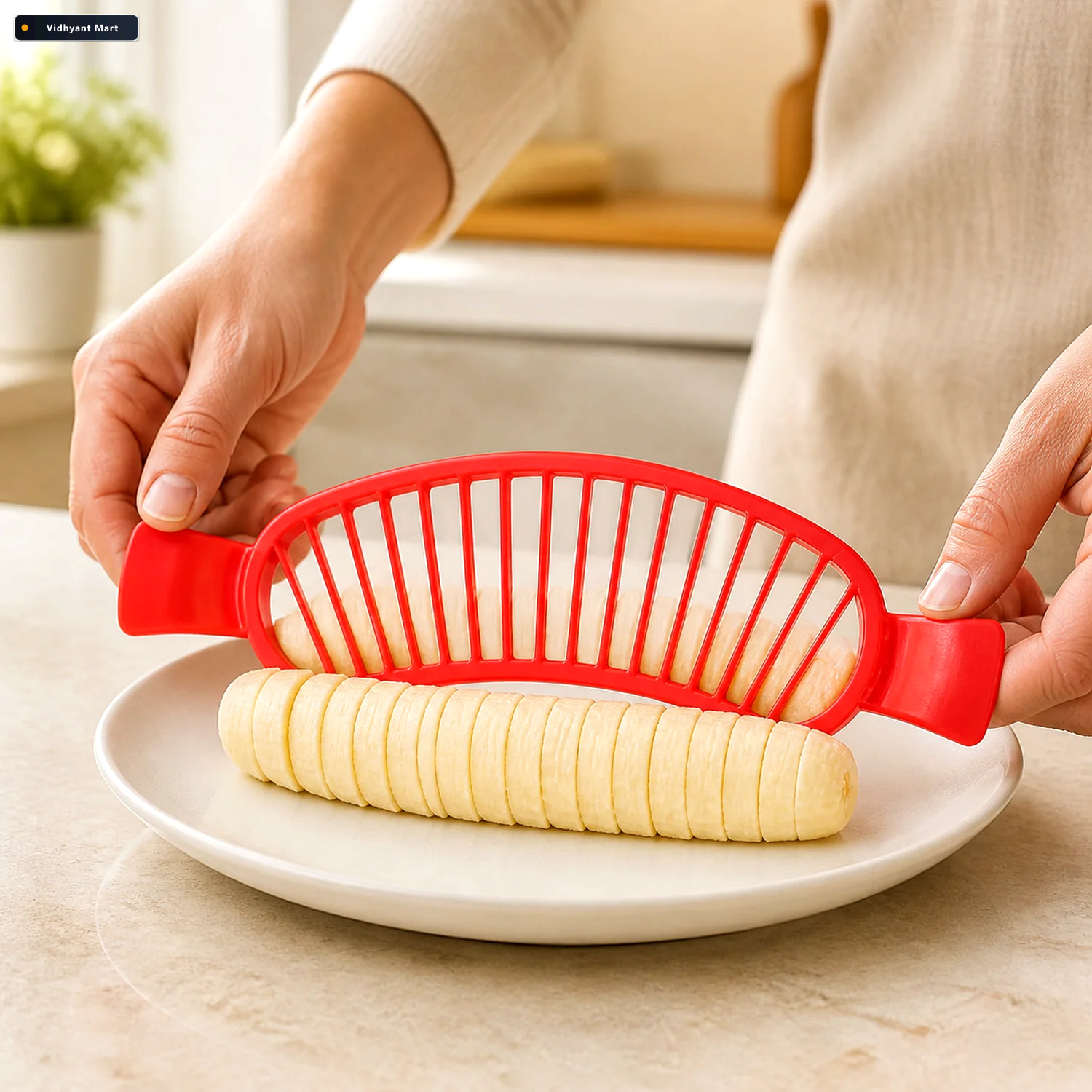 Vidhyant Mart Banana Slicer Fast Uniform Fruit Slicing Tool Quic 1