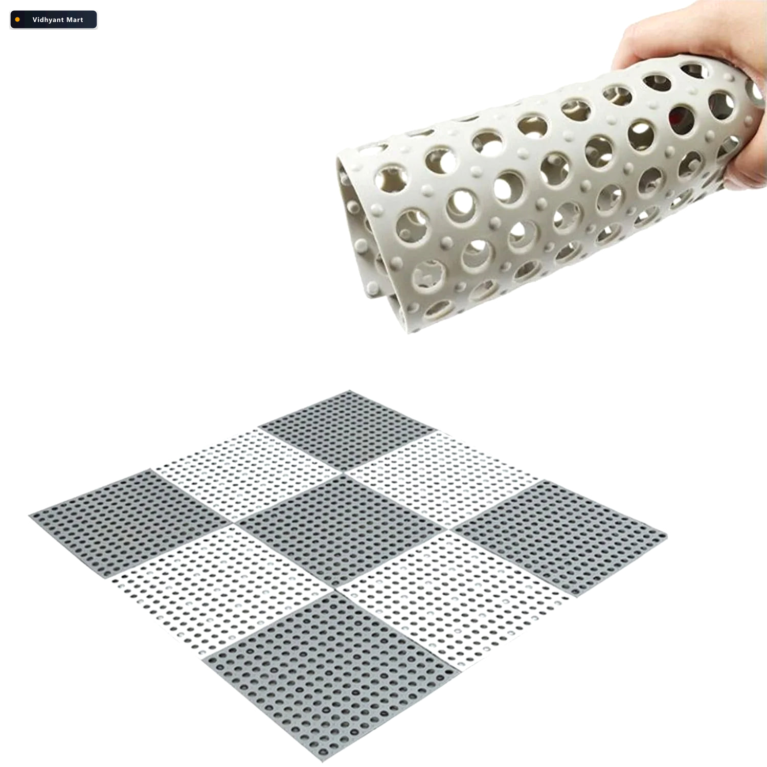 Vidhyant Mart Bath Anti Slip Mat Bathroom Safety Mat 26x26 Cm Mi 2