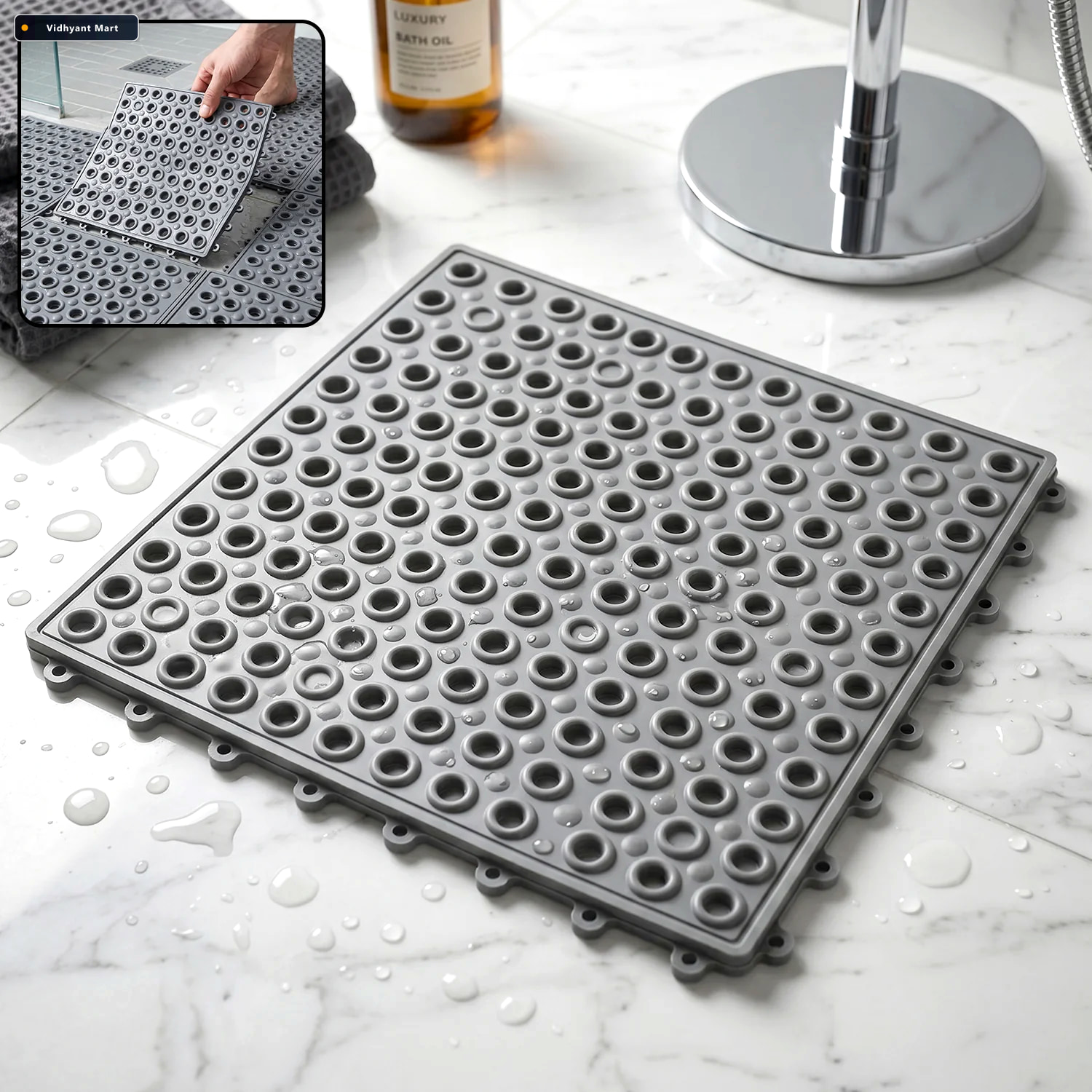 Vidhyant Mart Bathroom Anti Skidding Mat Non Slip Safety For Wet 1