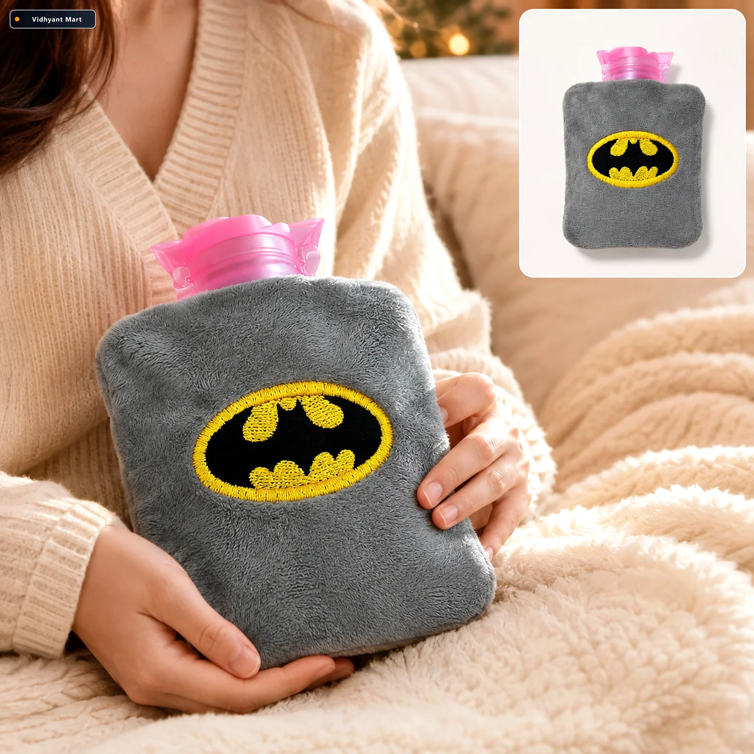 Vidhyant Mart Batman Hot Water Bag Small Pain Relief Bottle Fitf 1