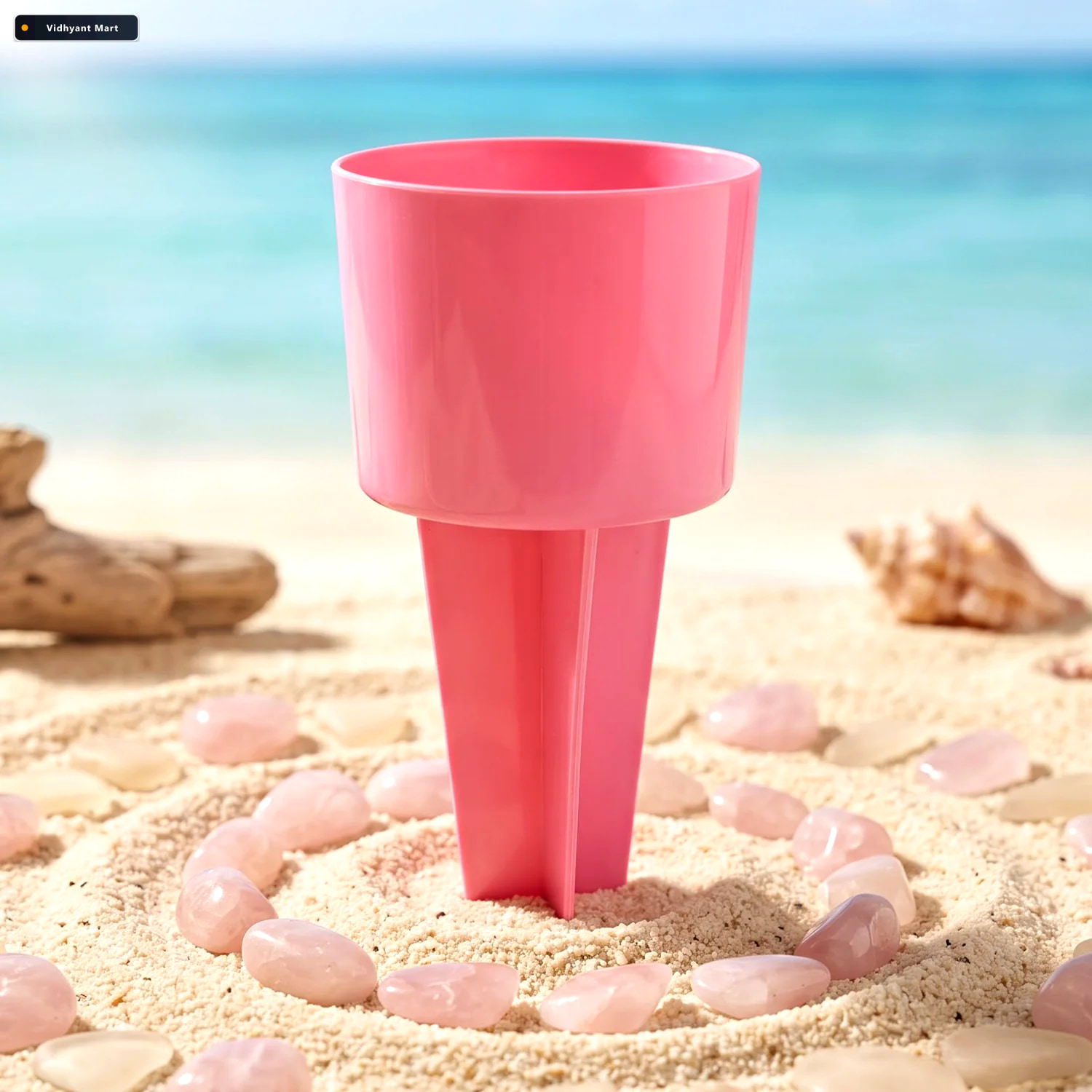 Vidhyant Mart Beach Sand Cup Holder With Ground Stake For Outdoo 3