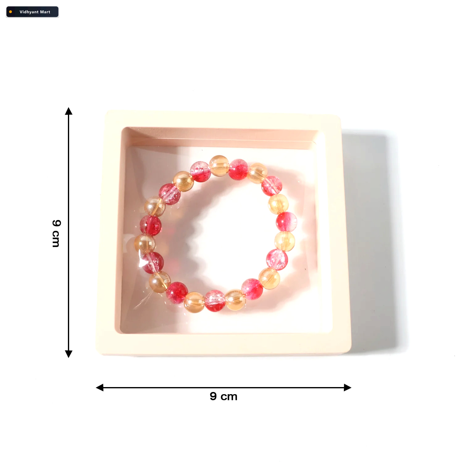 Vidhyant Mart Beaded Stretch Bracelet Lightweight Elegant Daily 2