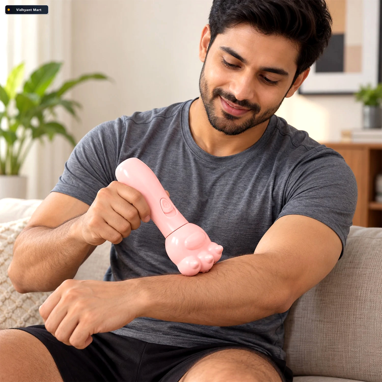 Vidhyant Mart Bear Shape Handheld Hand Massager For Palm And Des 1