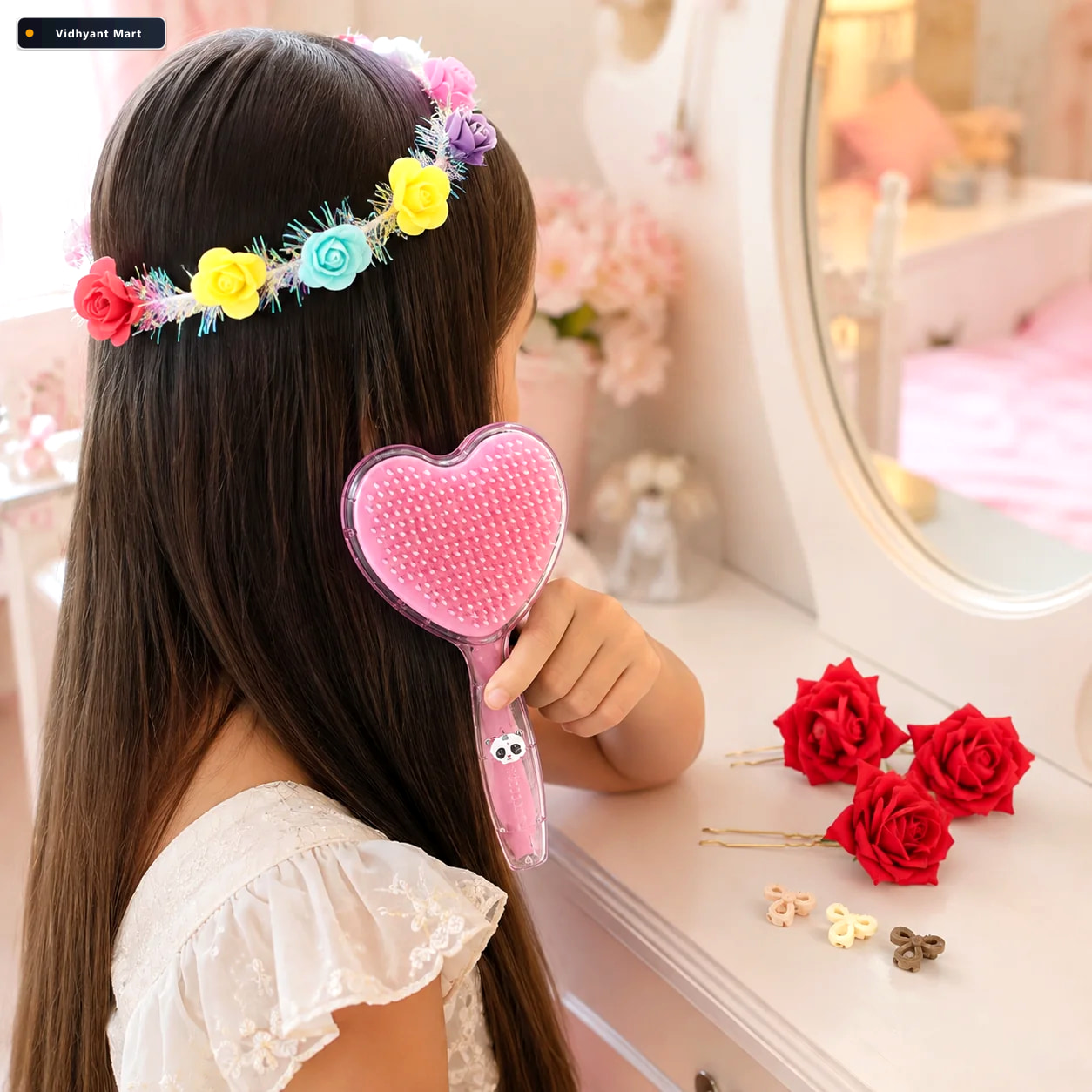 Vidhyant Mart Beauty Hair Styling Combo Set Floral Accessories D 1