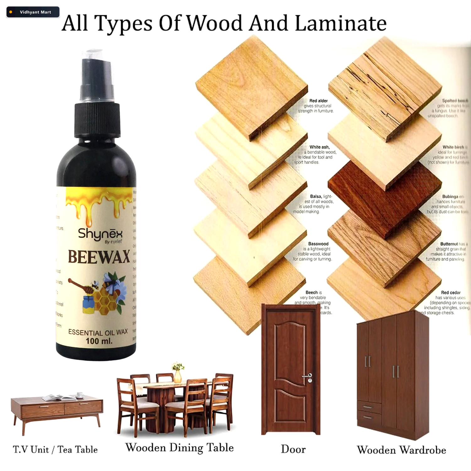 Vidhyant Mart Beeswax Furniture Polish Natural Shine Surface Pro 2