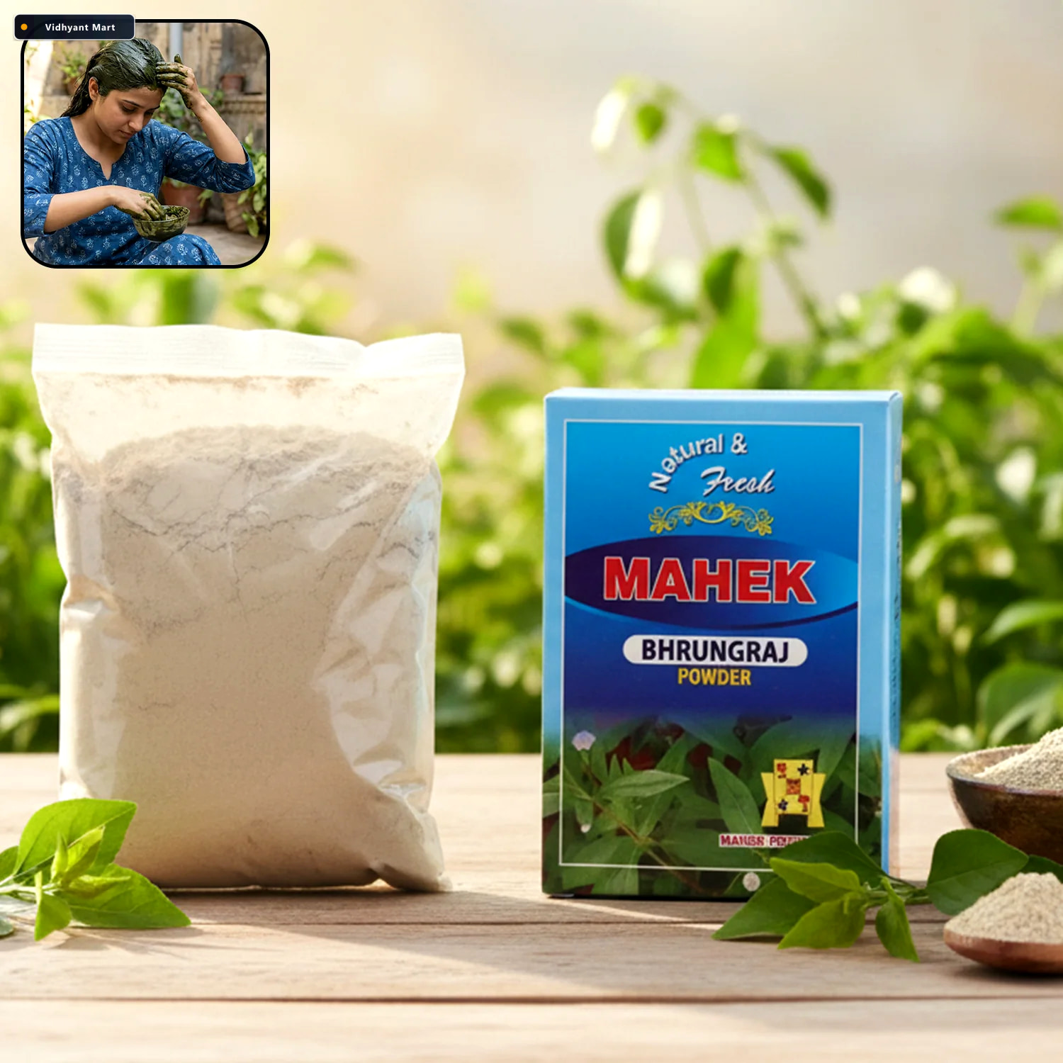 Vidhyant Mart Bhringraj Powder Natural Herbal Hair Care Powder 8 2