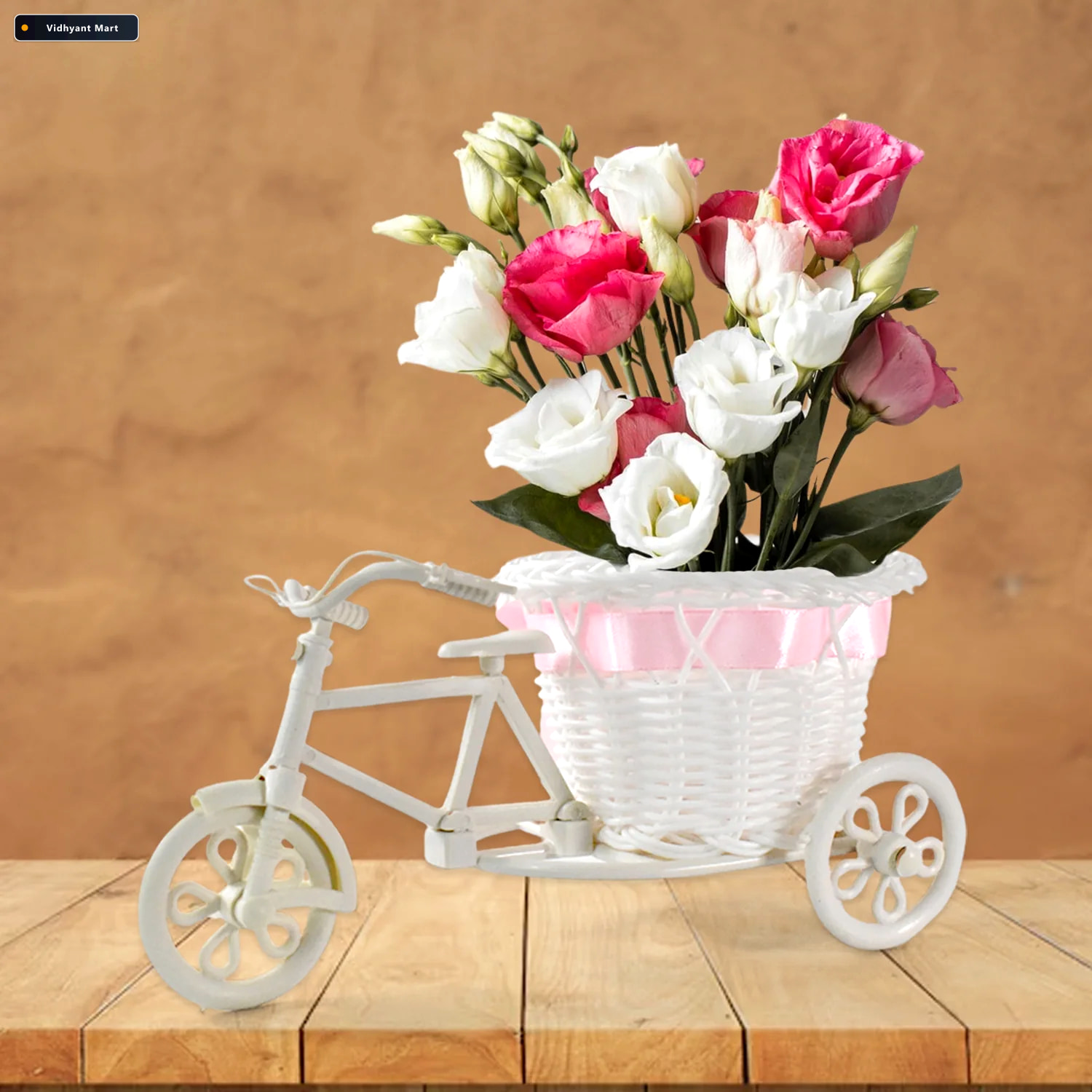 Vidhyant Mart Bicycle Flower Pot Stand Lightweight Plastic Home 2