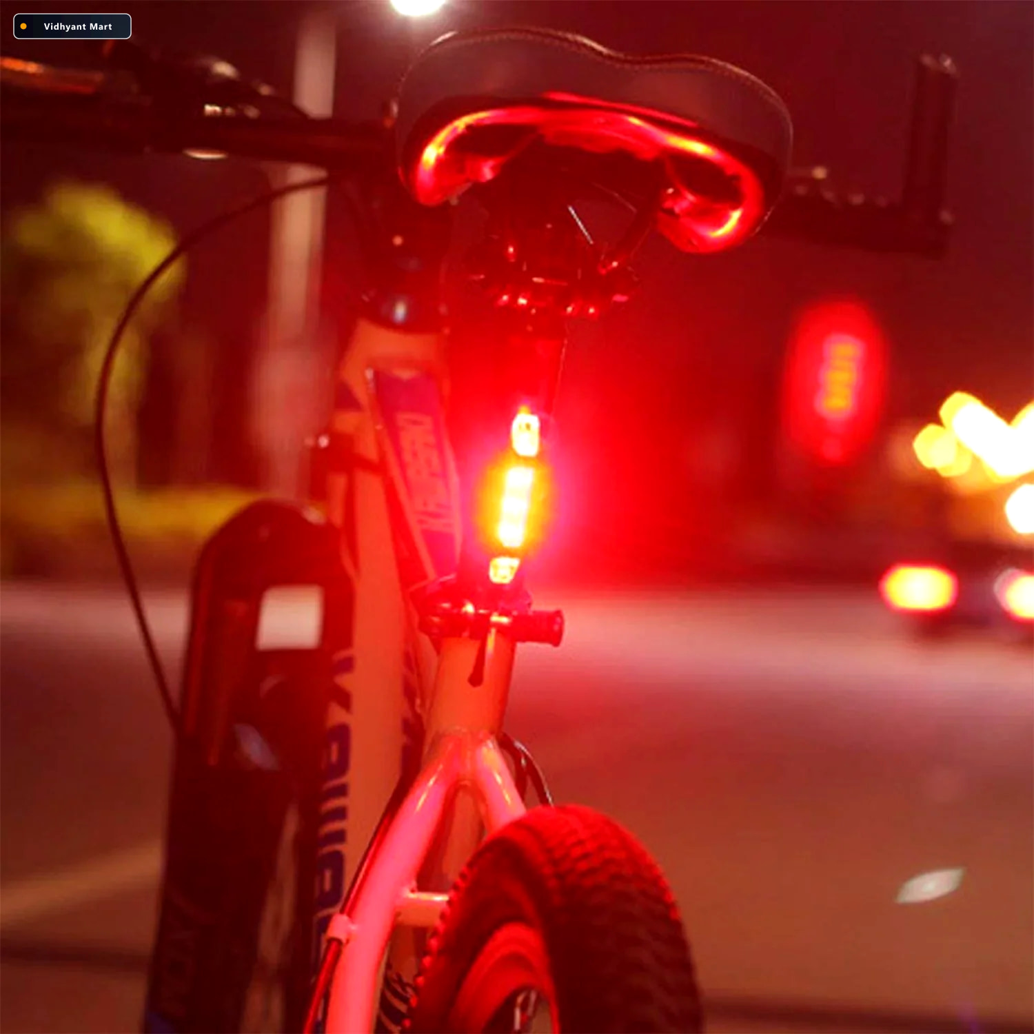 Vidhyant Mart Bicycle Led Tail Light Usb Rechargeable High Visib 3