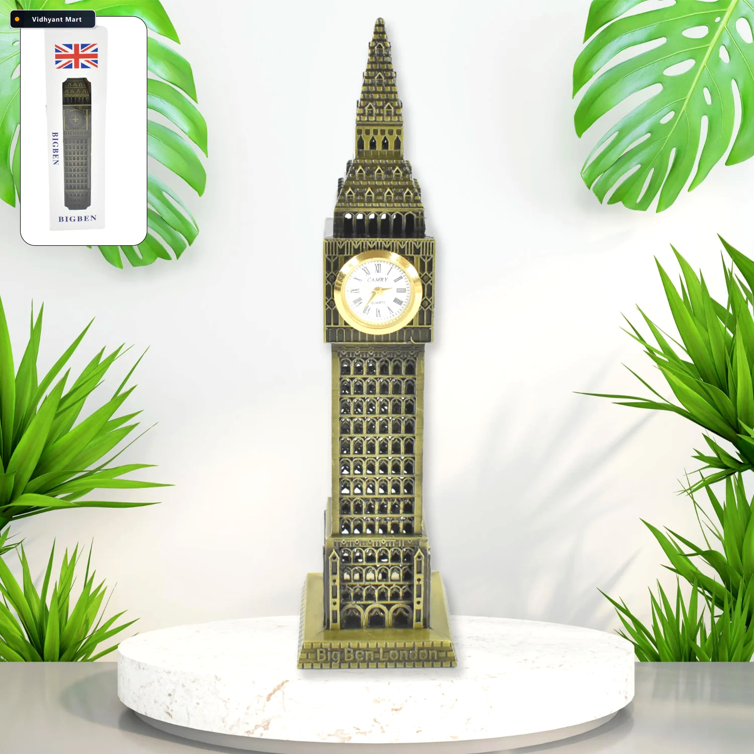 Vidhyant Mart Big Ben Miniature Metal Statue Elegant Home Decor 2