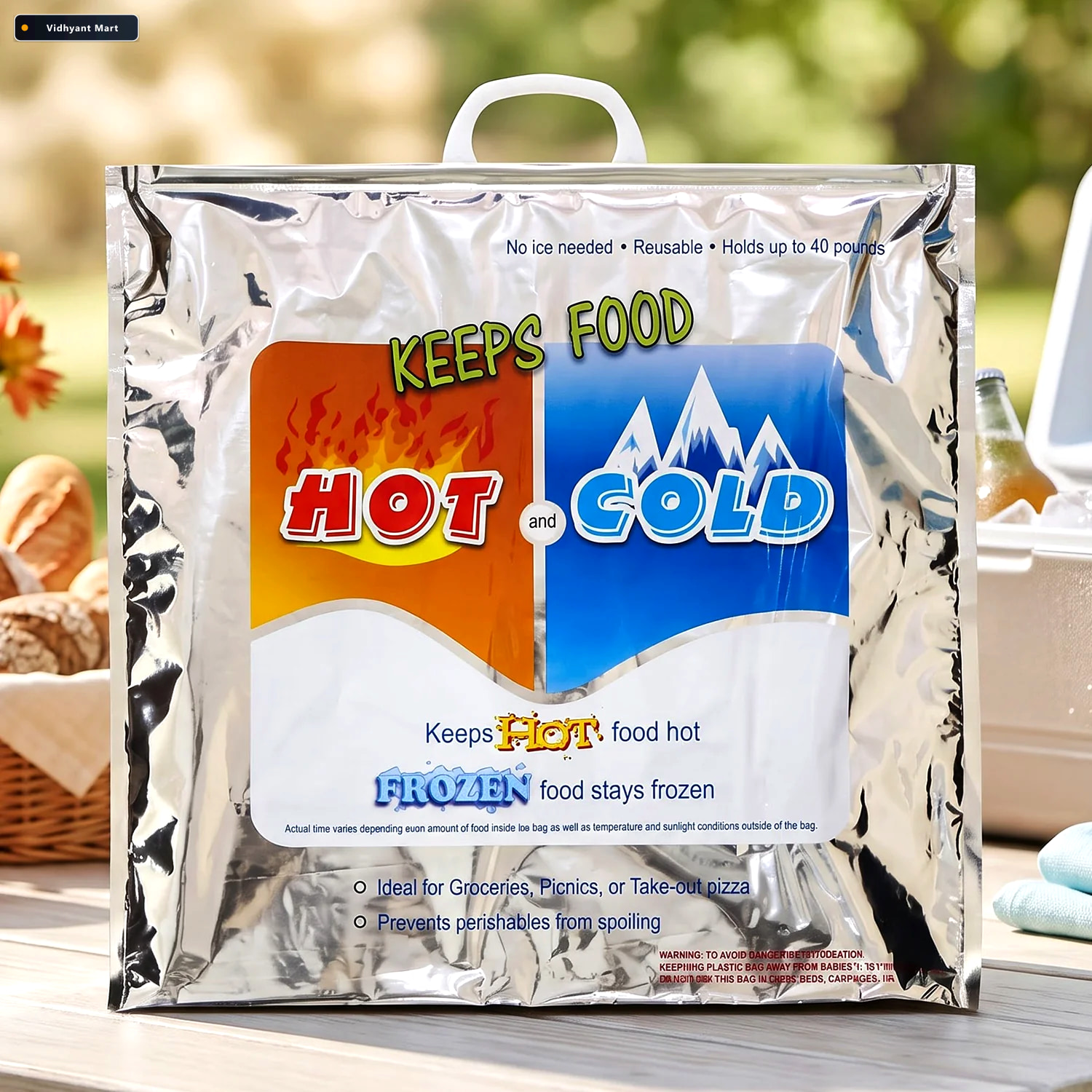 Vidhyant Mart Big Hot Cold Insulated Food Storage Bag For Grocer 2
