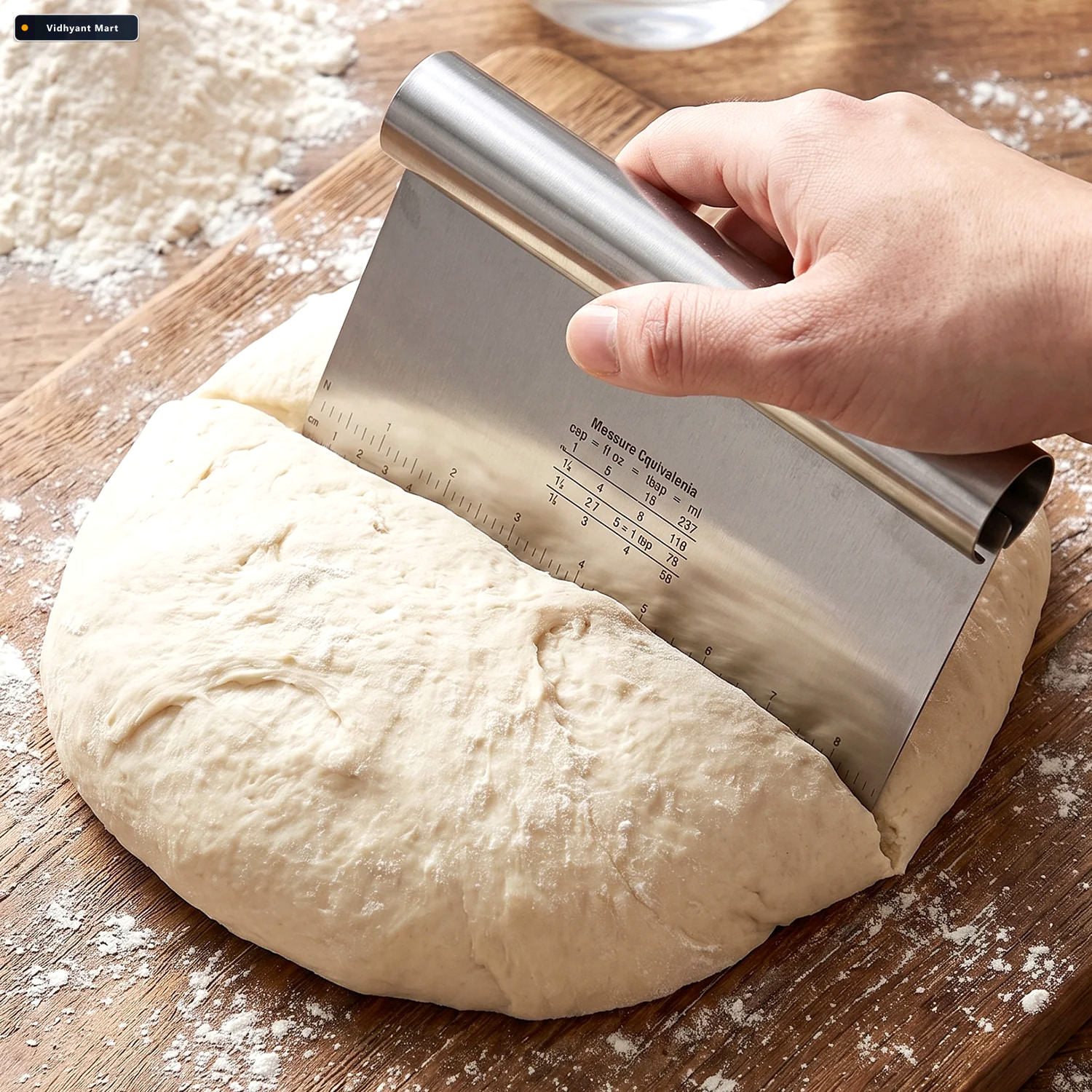 Vidhyant Mart Big Stainless Steel Dough Scraper Cutter 22 X 12 C 3