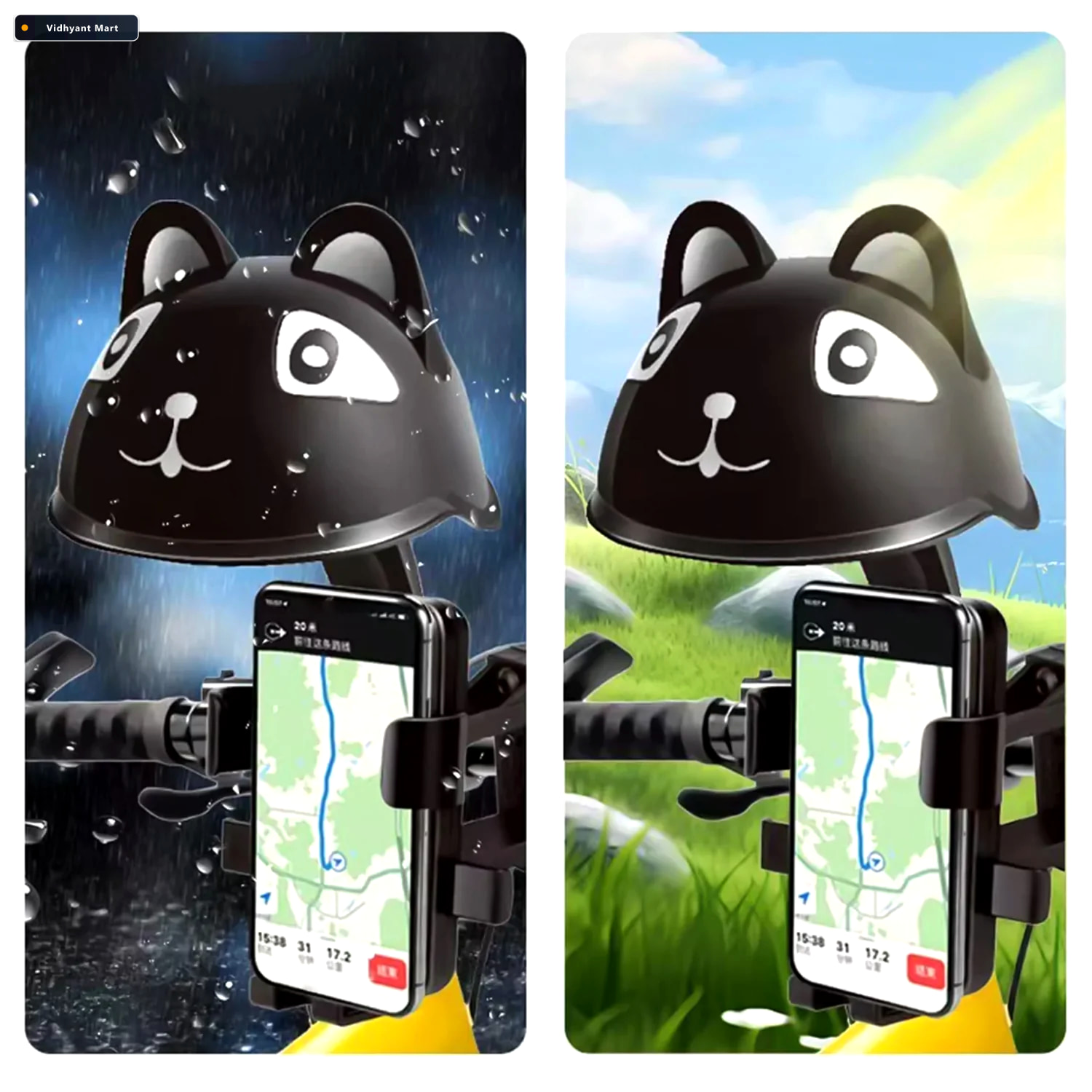 Vidhyant Mart Bike Phone Holder Sun Visor Protects Screen Blocks 1