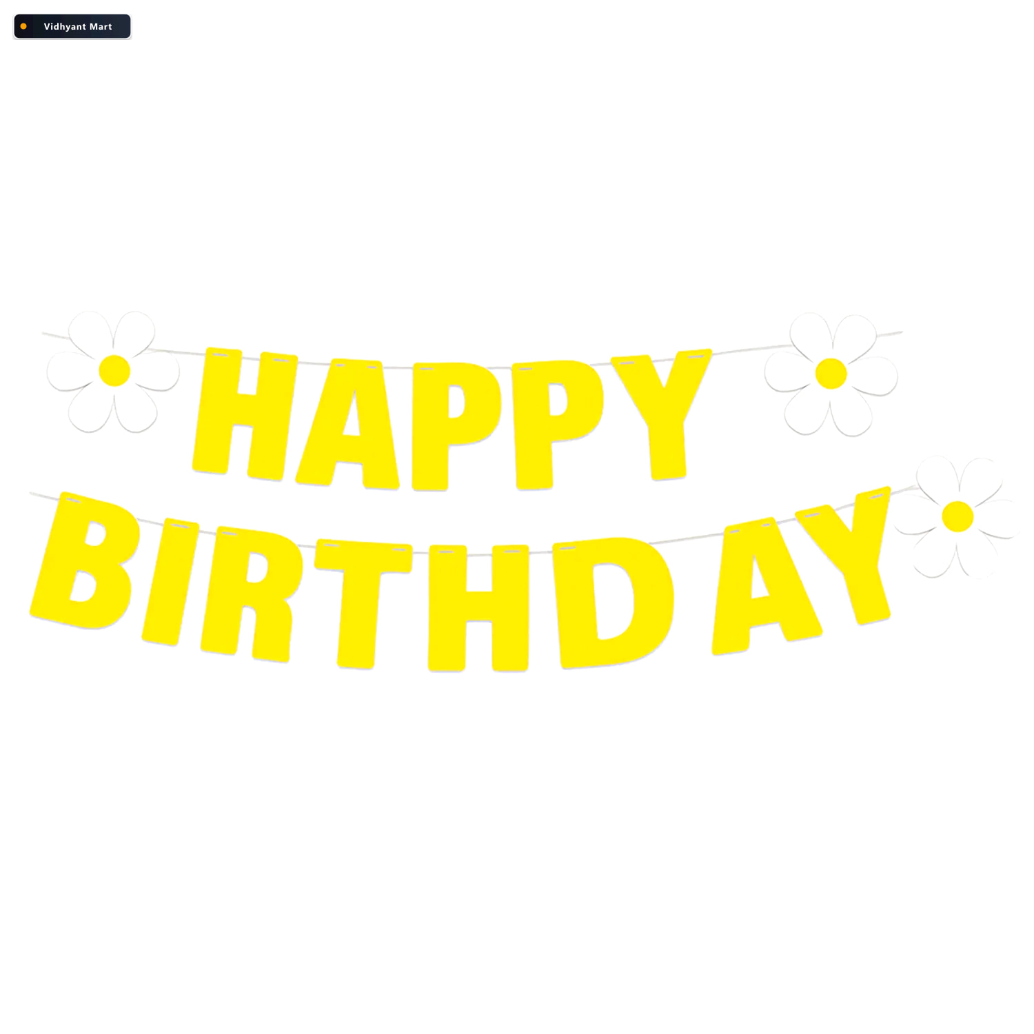 Vidhyant Mart Birthday Banner Set Vibrant Floral Party Decoratio 4