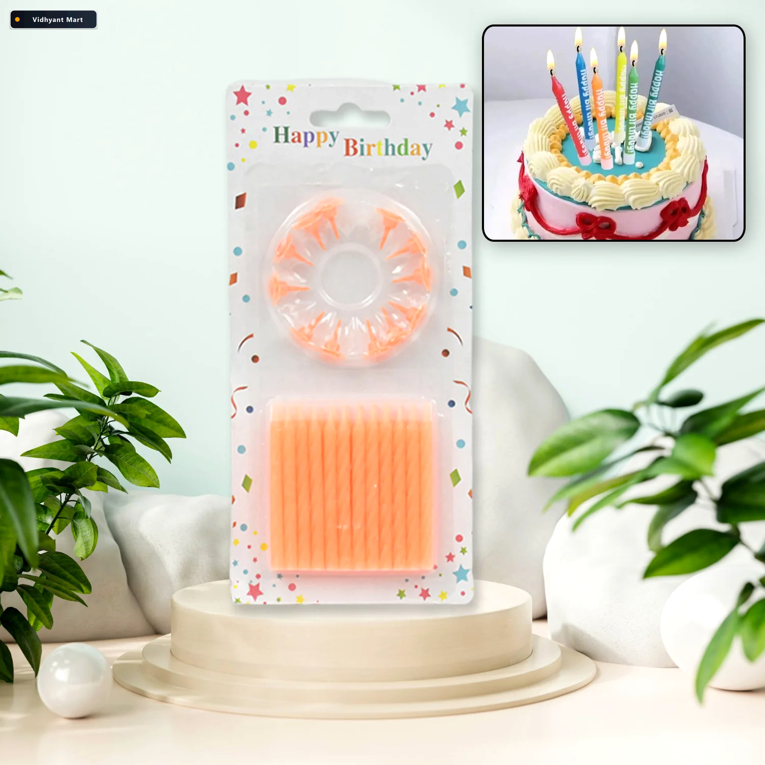 Vidhyant Mart Birthday Party Candles 24 Multicolor Pack Styleva 1