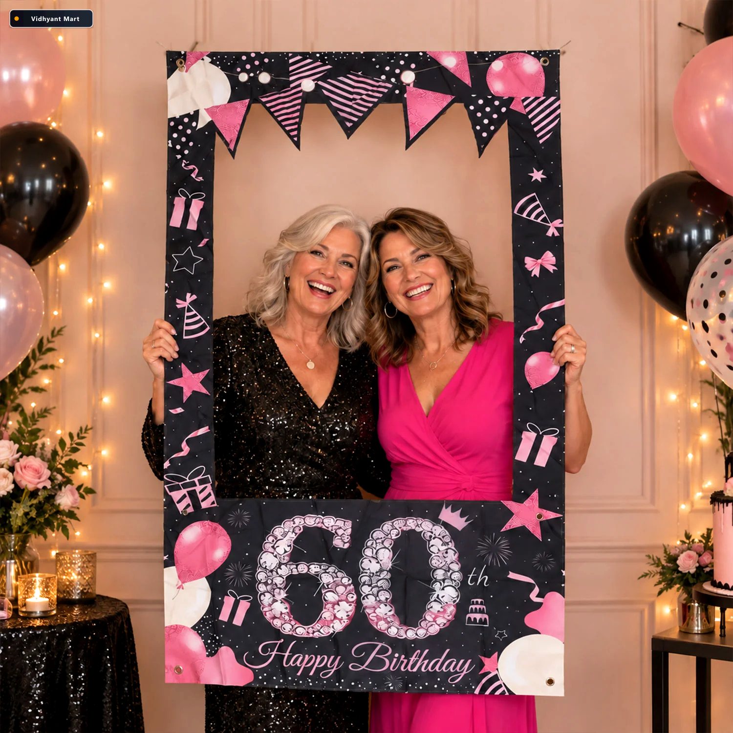 Vidhyant Mart Birthday Photo Booth Backdrop Curtain For Birthday 1