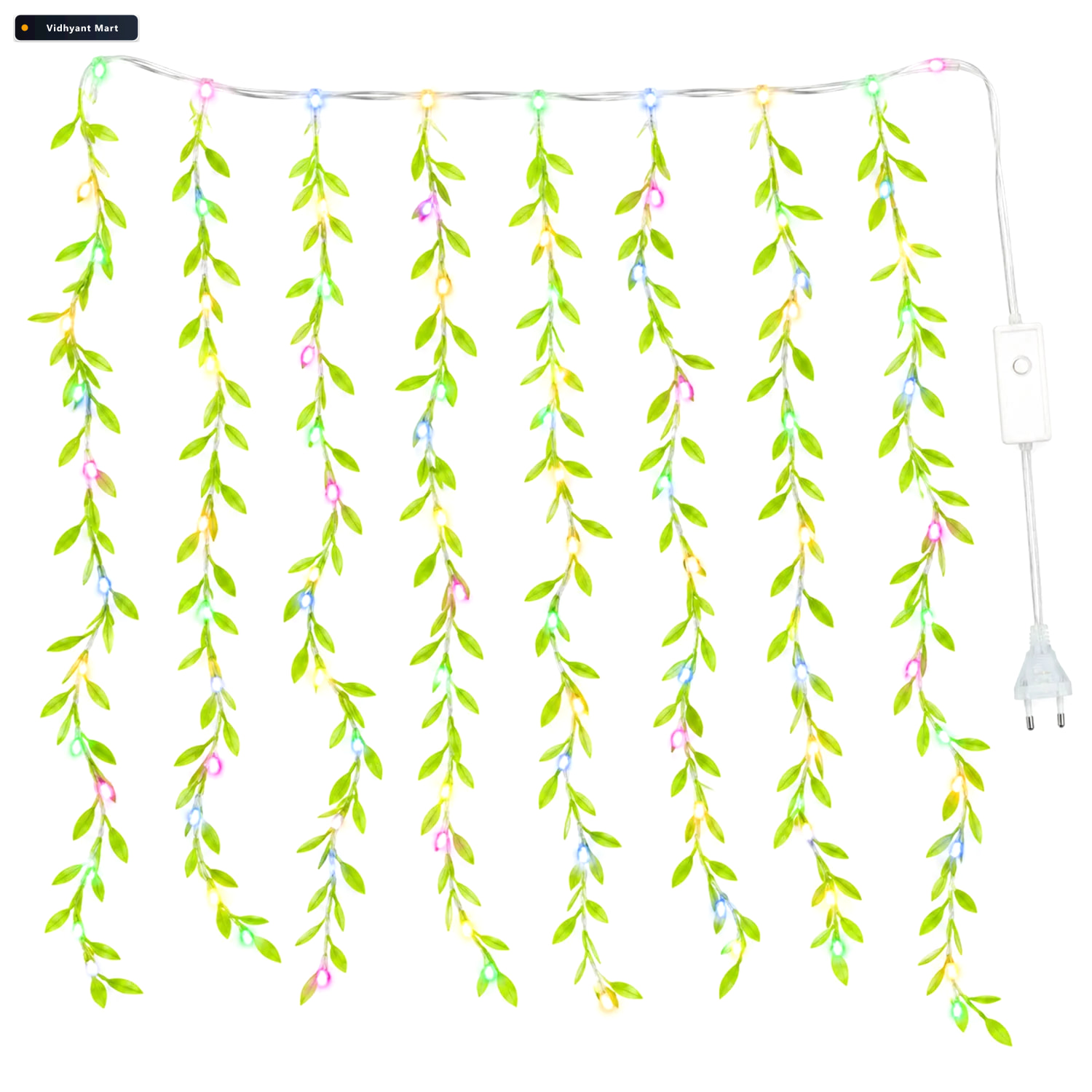 Vidhyant Mart Bis Certified Decorative Leaf Led Curtain Light Wi 4