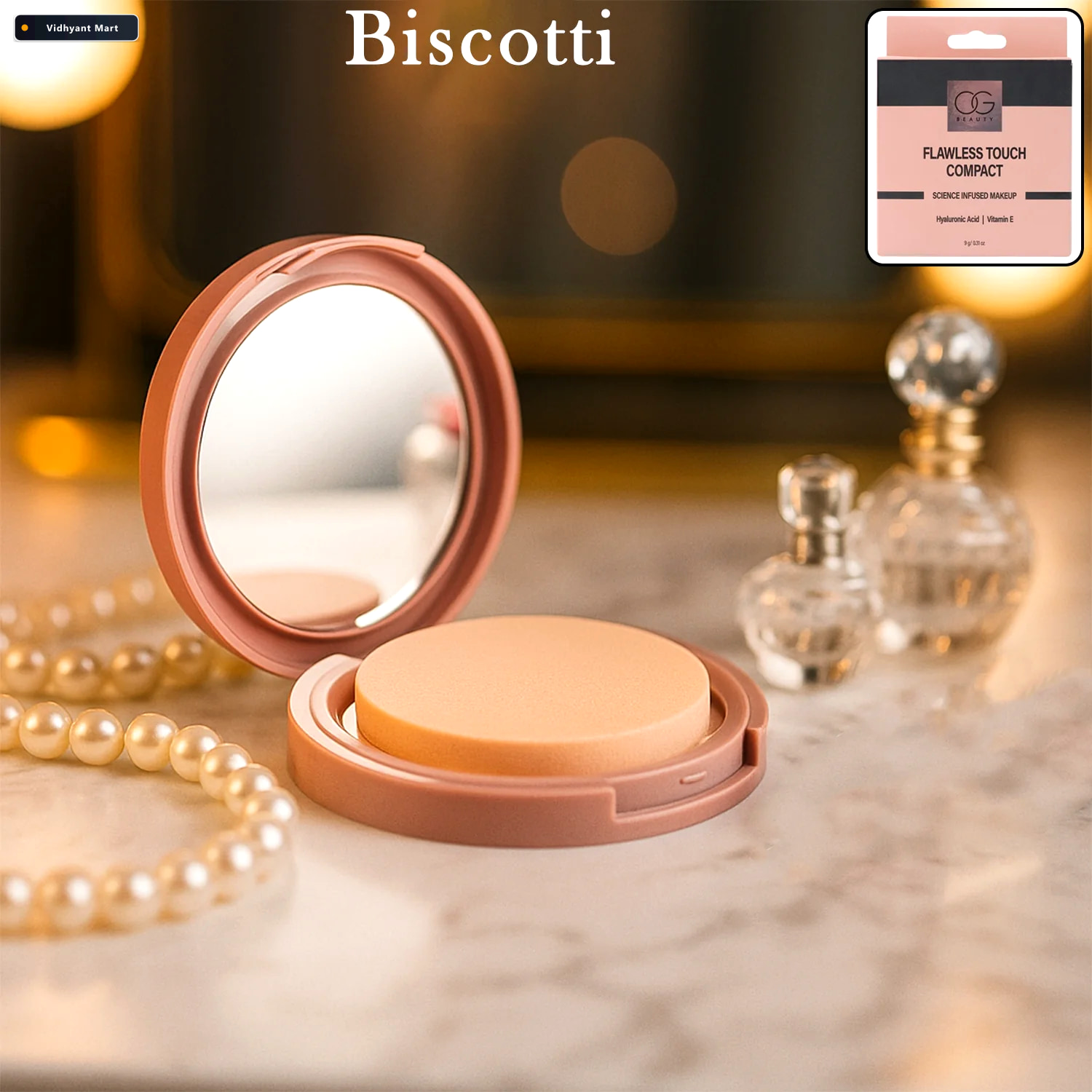 Vidhyant Mart Biscotti Compact Powder Flawless Matte Finish For 1