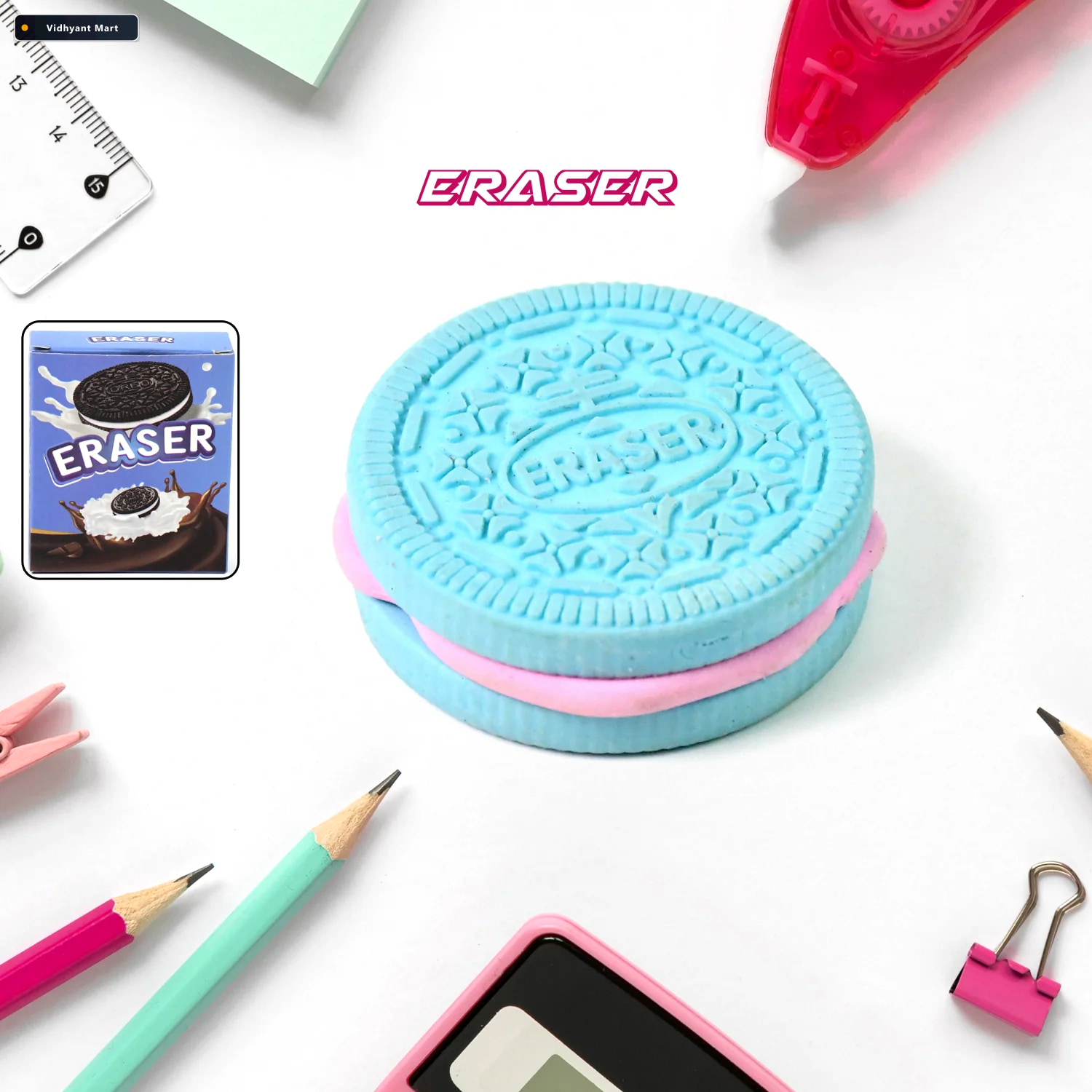 Vidhyant Mart Biscuit Eraser Fun School Stationery Return Gift S 3