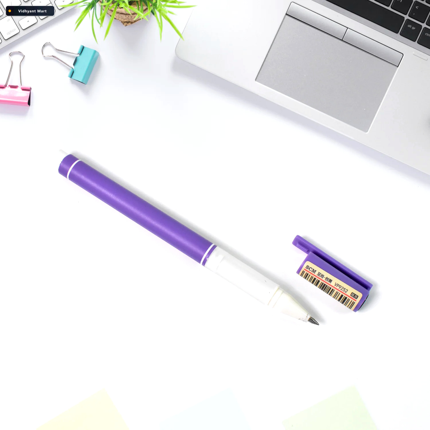 Vidhyant Mart Black Gel Pen 05mm Fine Tip Smooth Precise Writing 2
