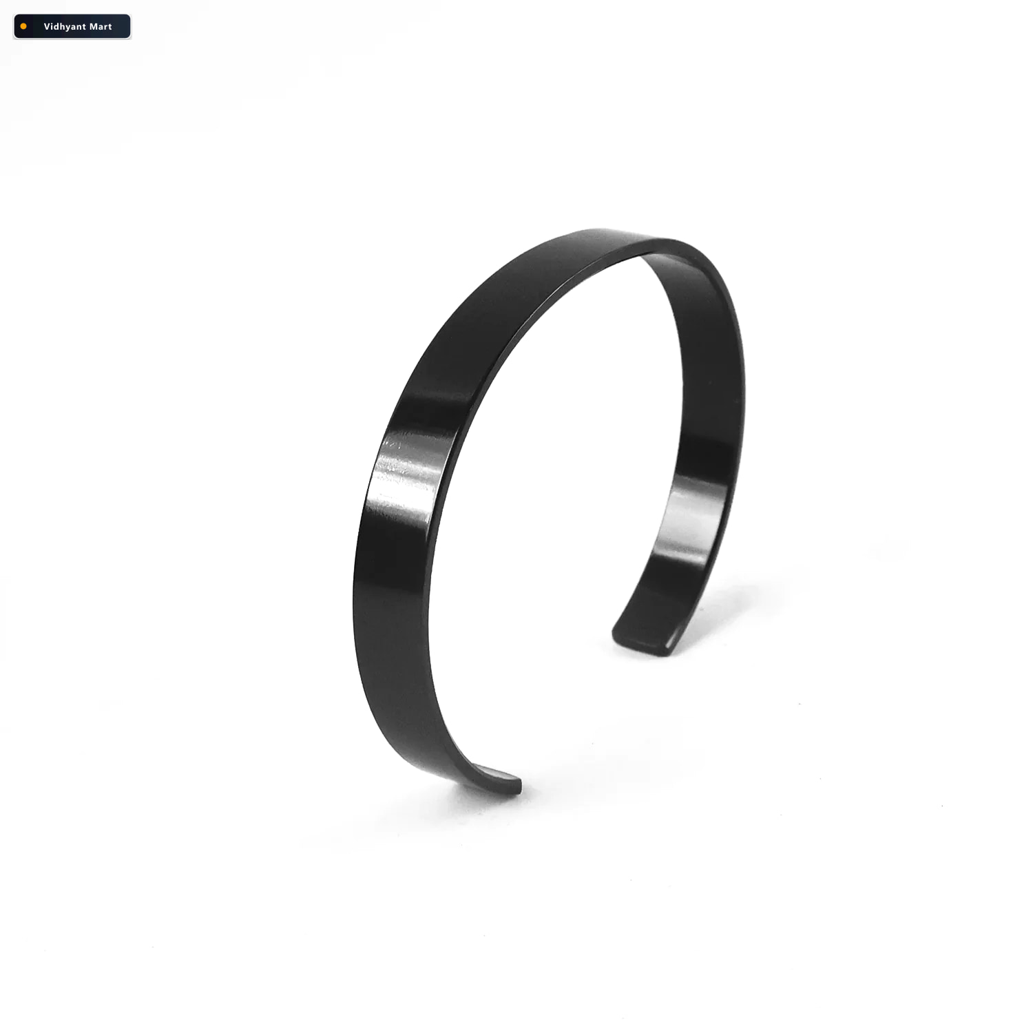 Vidhyant Mart Black Plated Stainless Steel Mens Kada Stylish Dur 4