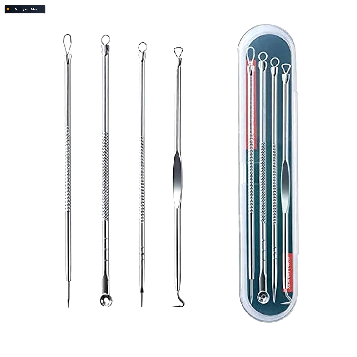 Vidhyant Mart Blackhead Remover Tool 4 In 1 Stainless Steel Extr 4