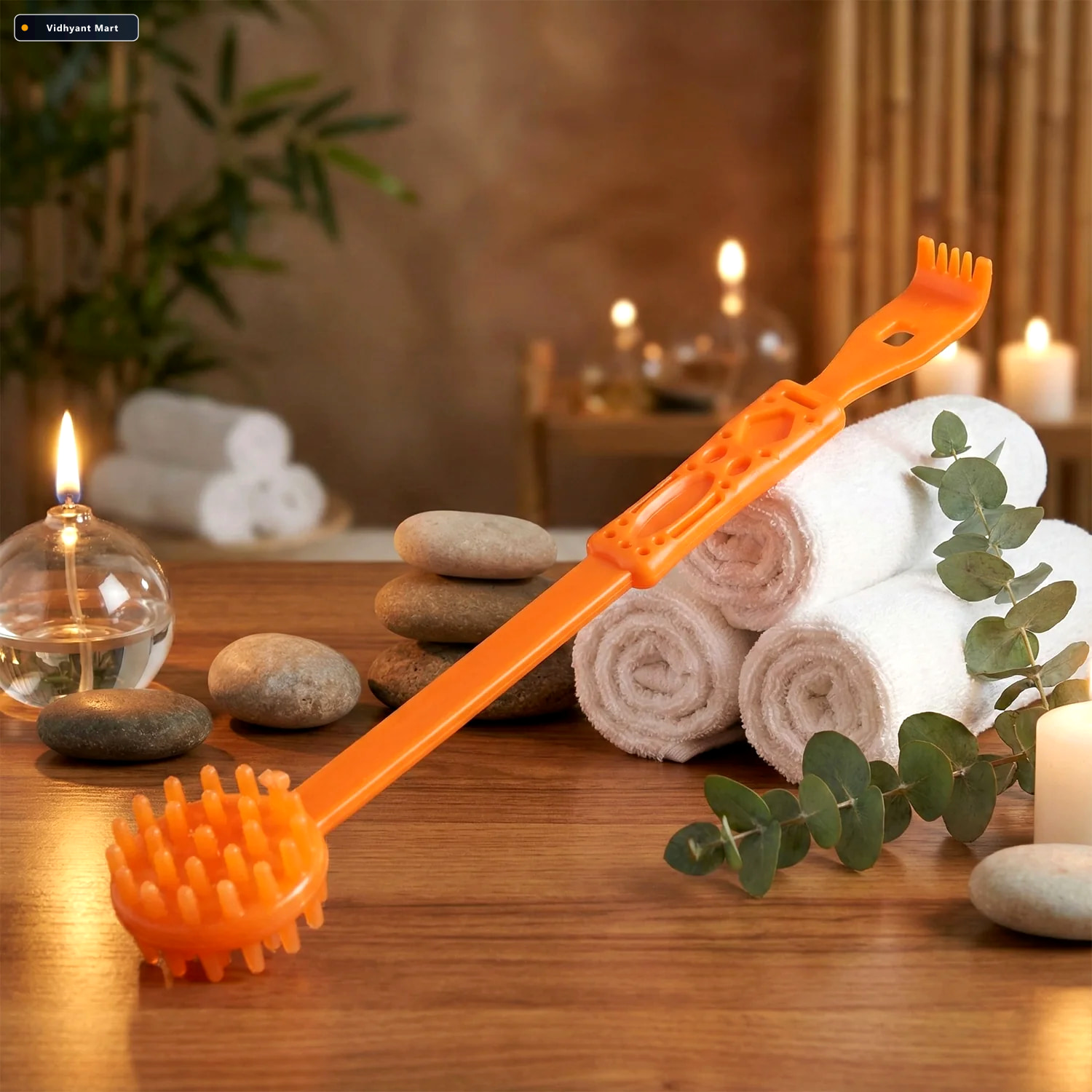 Vidhyant Mart Body Massage Roller Stick Dual Head Long Handle Fo 1