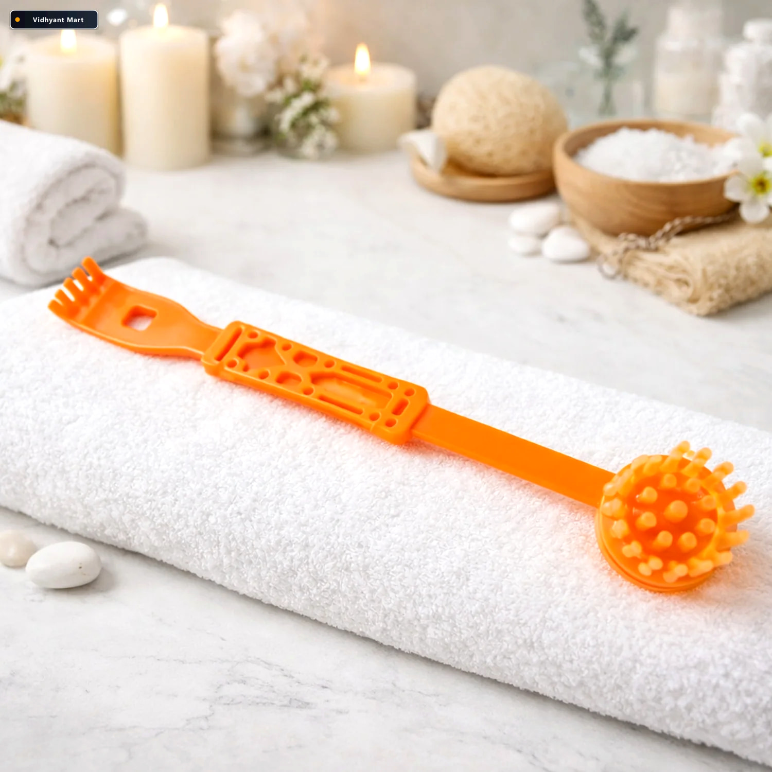 Vidhyant Mart Body Massage Roller Stick Dual Head Long Handle Fo 2