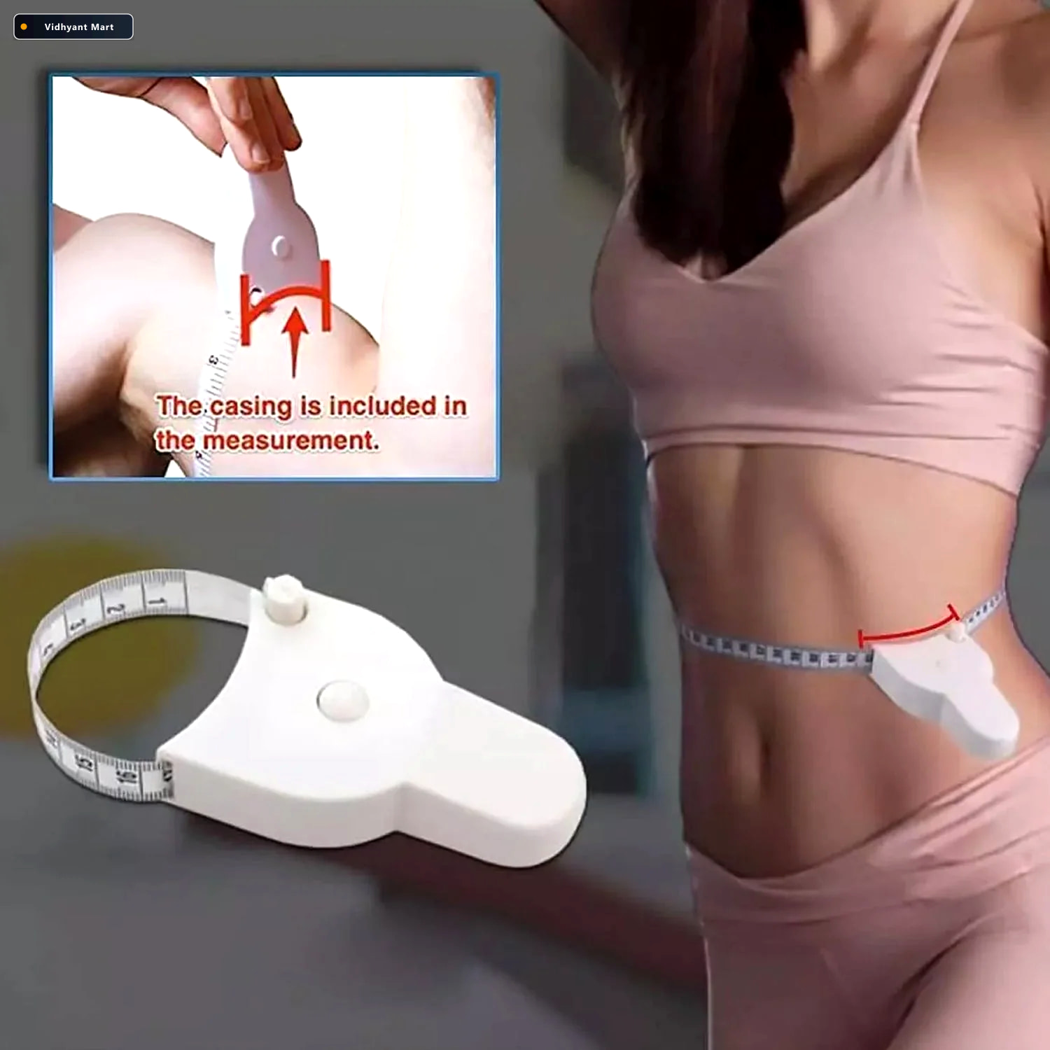 Vidhyant Mart Body Measuring Tape Retractable Accurate For Fitne 1