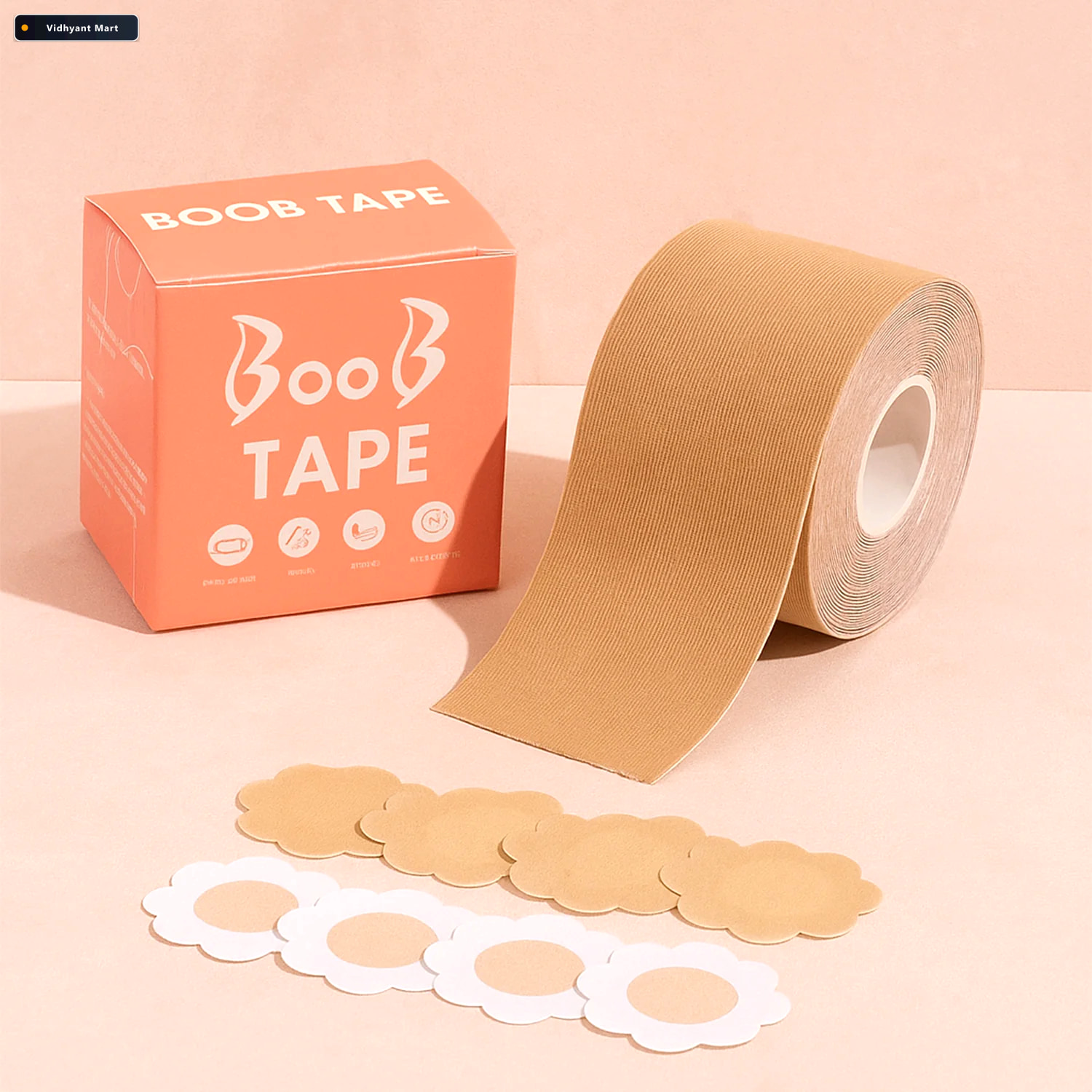 Vidhyant Mart Boob Tape With Nipple Covers Invisible Lift Suppor 1
