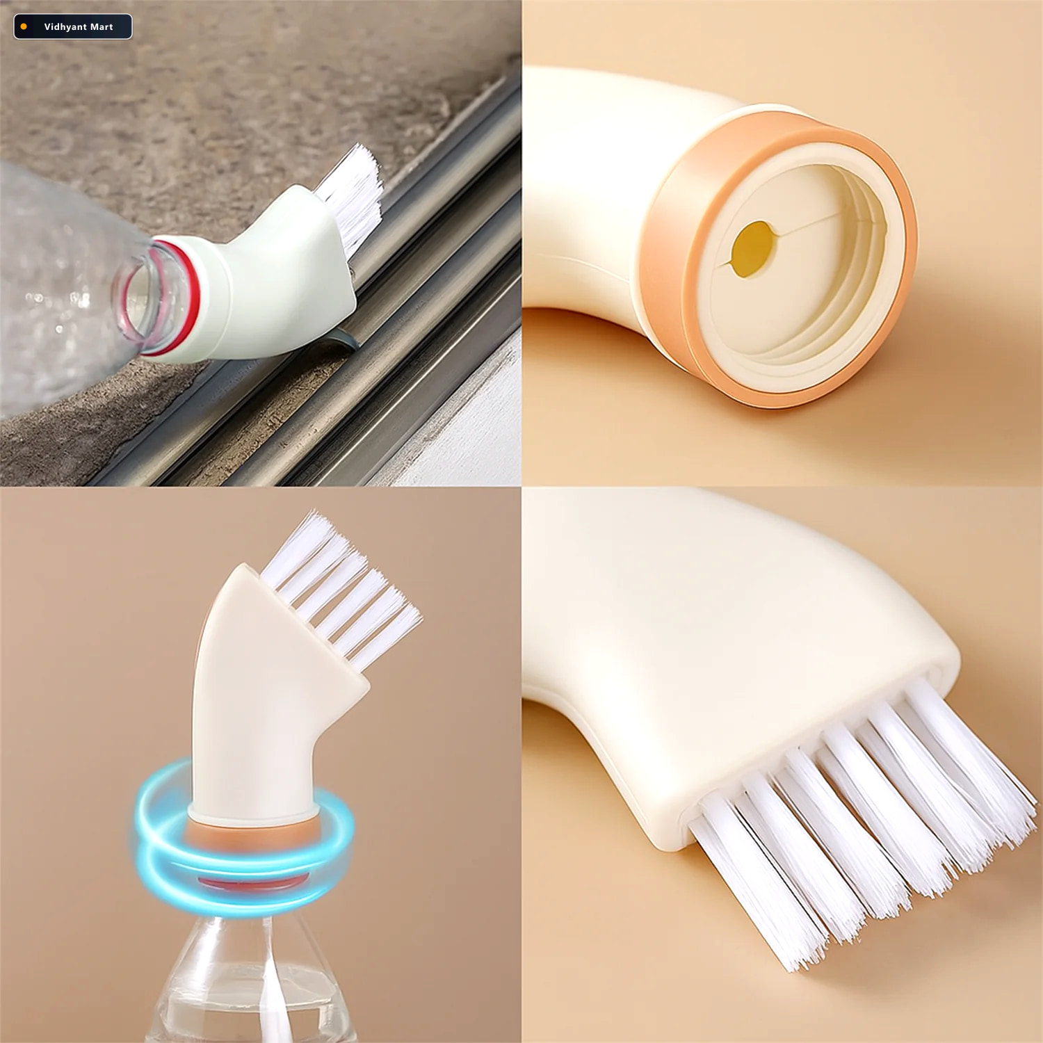 Vidhyant Mart Bottle Attachable Cleaning Brush Ergonomic Deep Sc 3