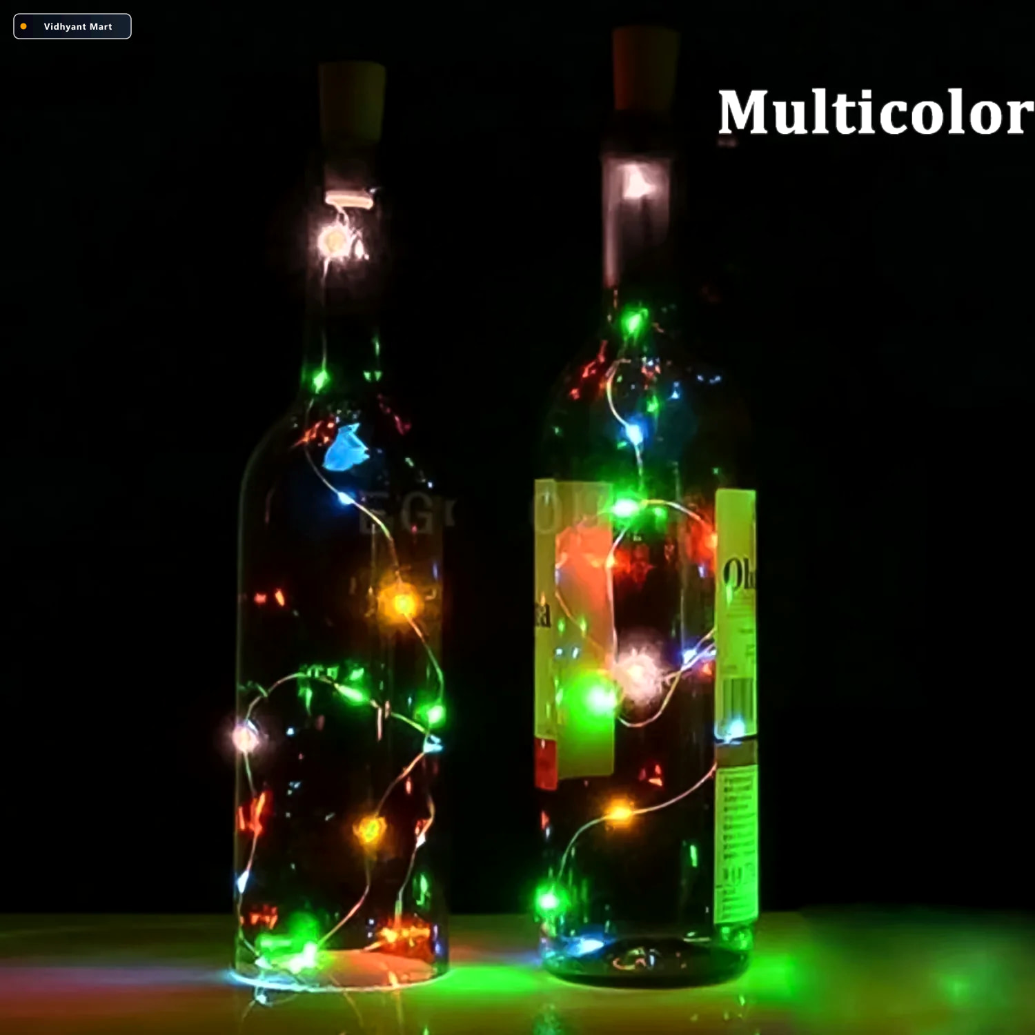 Vidhyant Mart Bottle Cork Lights Multi Color Led String Light In 3