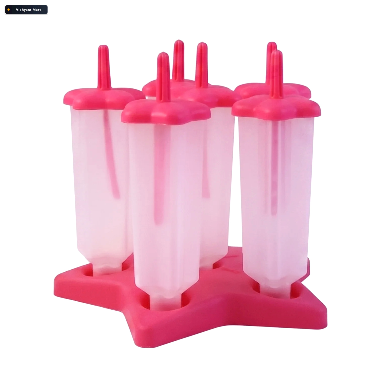 Vidhyant Mart Bpa Free Plastic Ice Cream Molds Set Of 6 With Lid 4