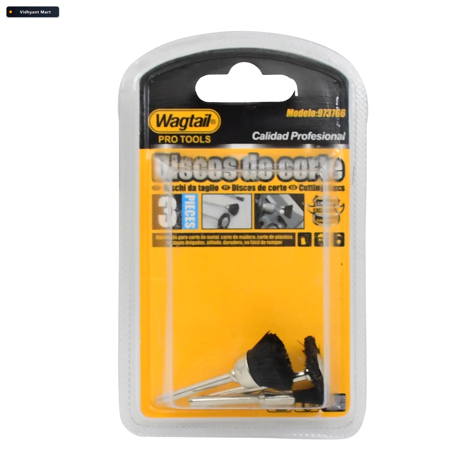 Vidhyant Mart Brass Wire Wheels 3 Pc Rust Removal Tool Set Toolm 4