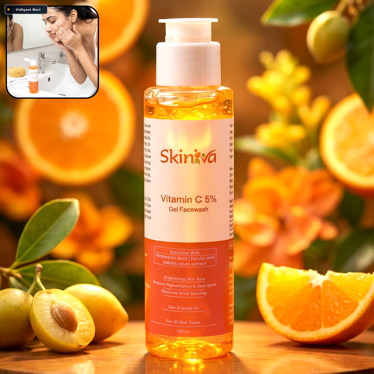 Vidhyant Mart Brightening Vitamin C Face Wash Glowing Skin Deep 1