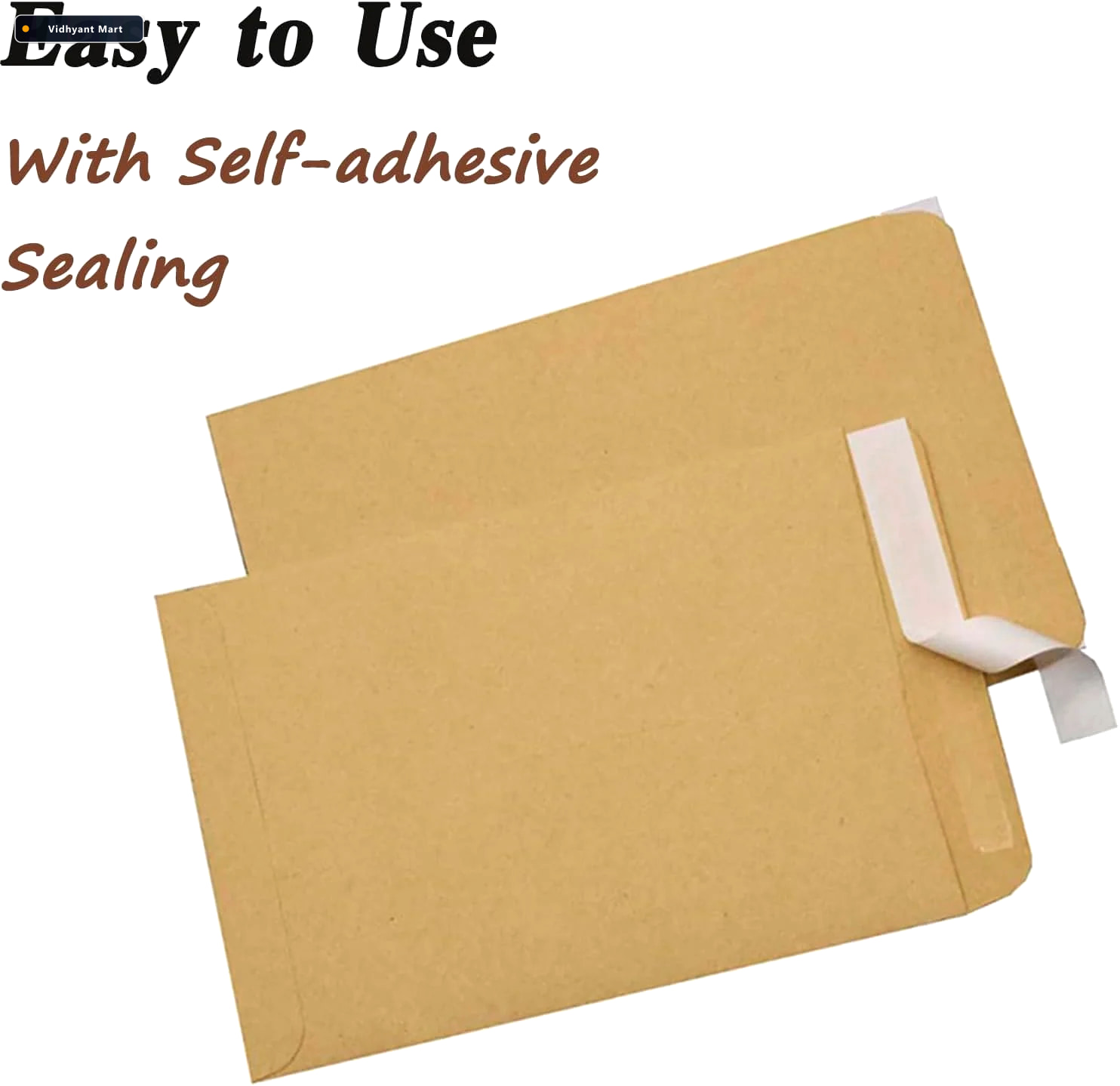 Vidhyant Mart Brown Kraft Envelopes Self Seal For Invitations Of 3
