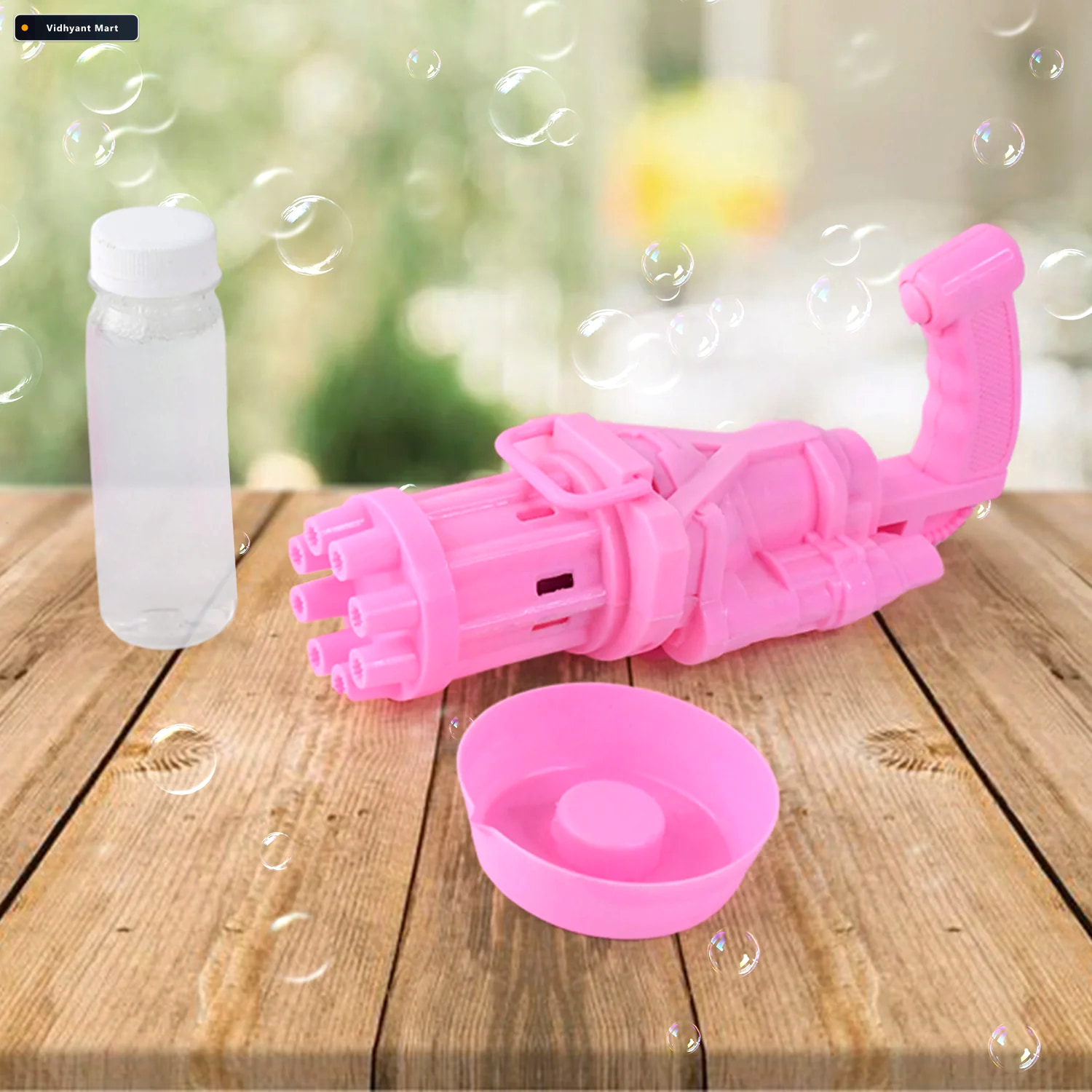 Vidhyant Mart Bubble Gun Toy 8 Hole Automatic Bubble Maker Play 1