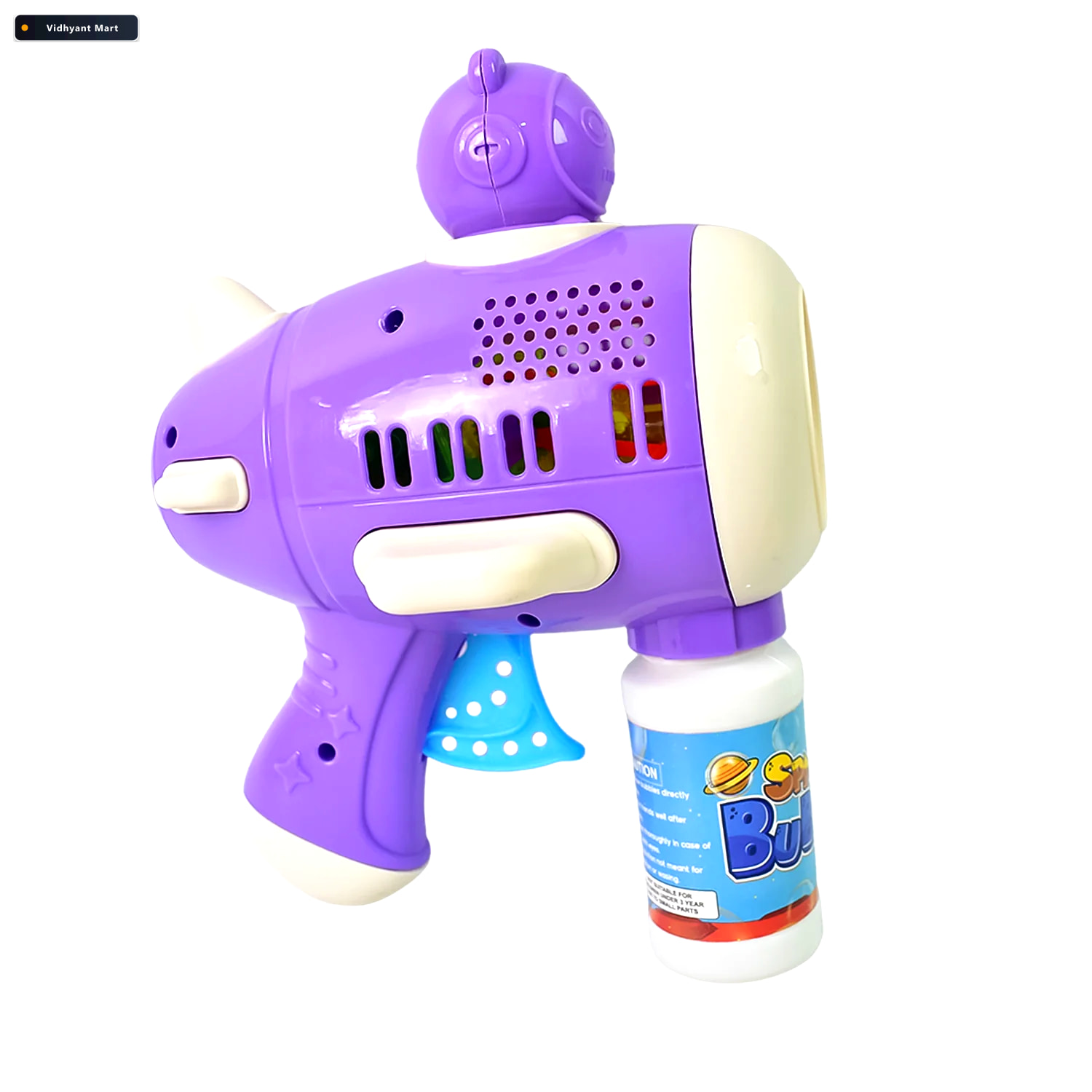 Vidhyant Mart Bubble Gun Toy Automatic Led Leak Proof Fun For Ki 4