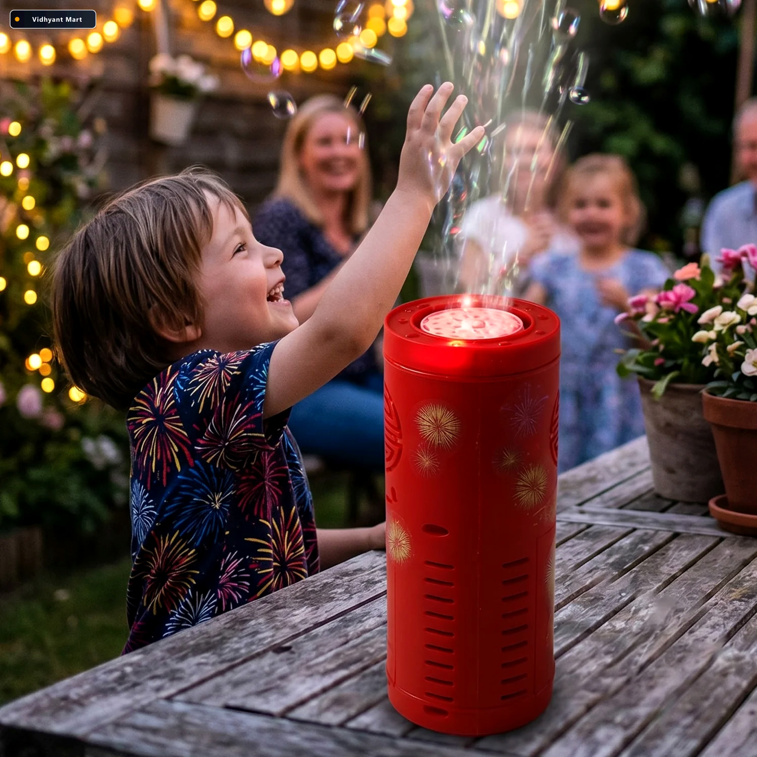 Vidhyant Mart Bubble Machine Toy Portable Led Bubble Blower For 1
