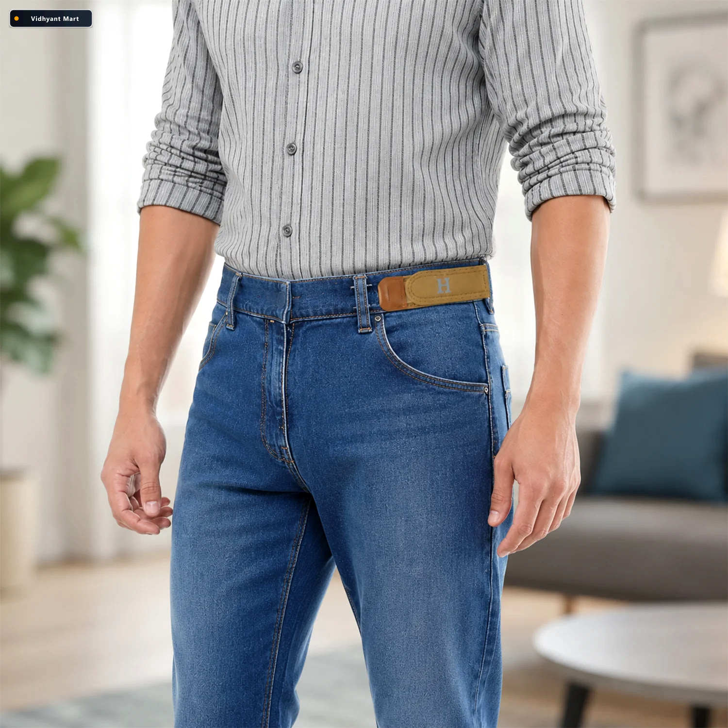 Vidhyant Mart Buckle Less Elastic Belt Invisible Stretch Waist B 3