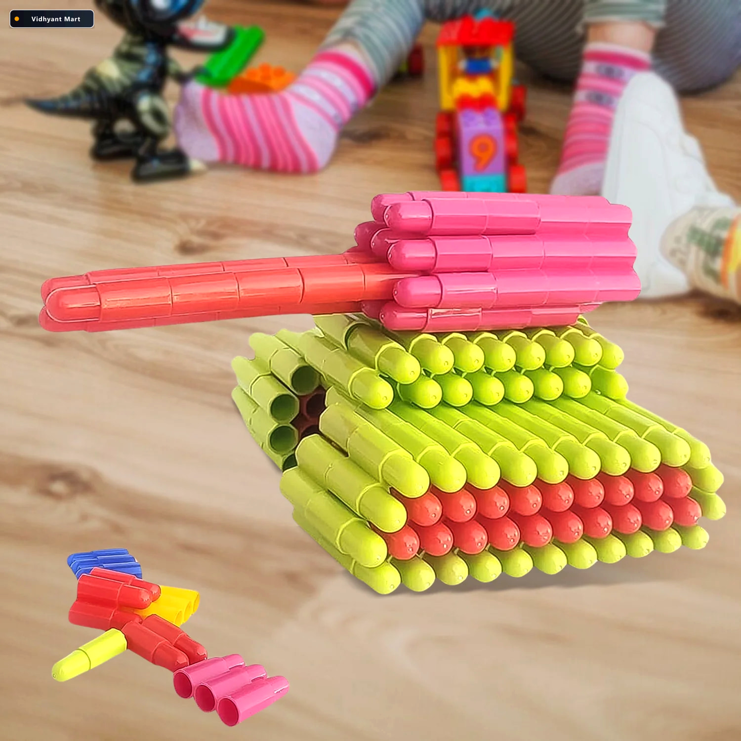 Vidhyant Mart Bullet Blocks For Kids Creative 88 Pc Building Set 2