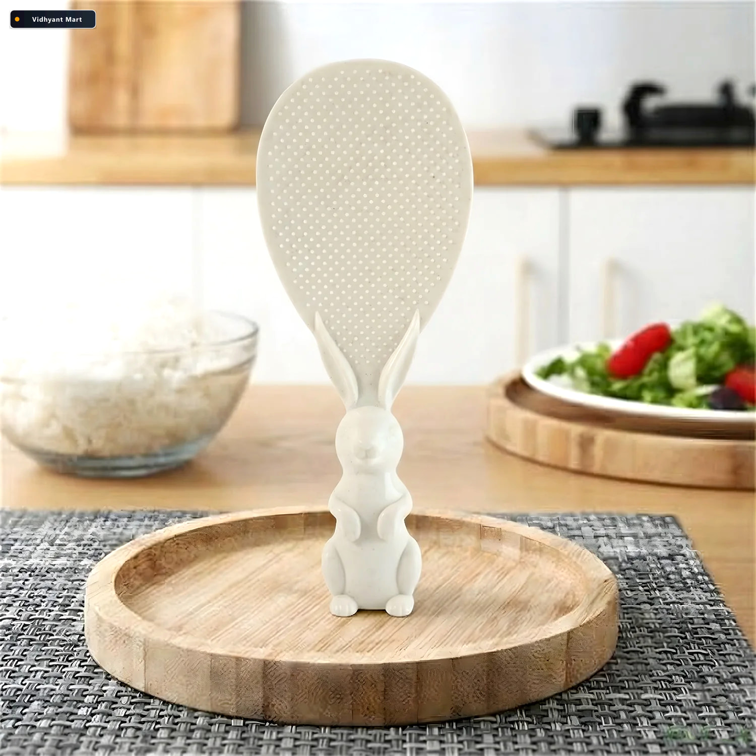 Vidhyant Mart Bunny Handle Rice Serving Spoon Non Stick Ergonomi 3