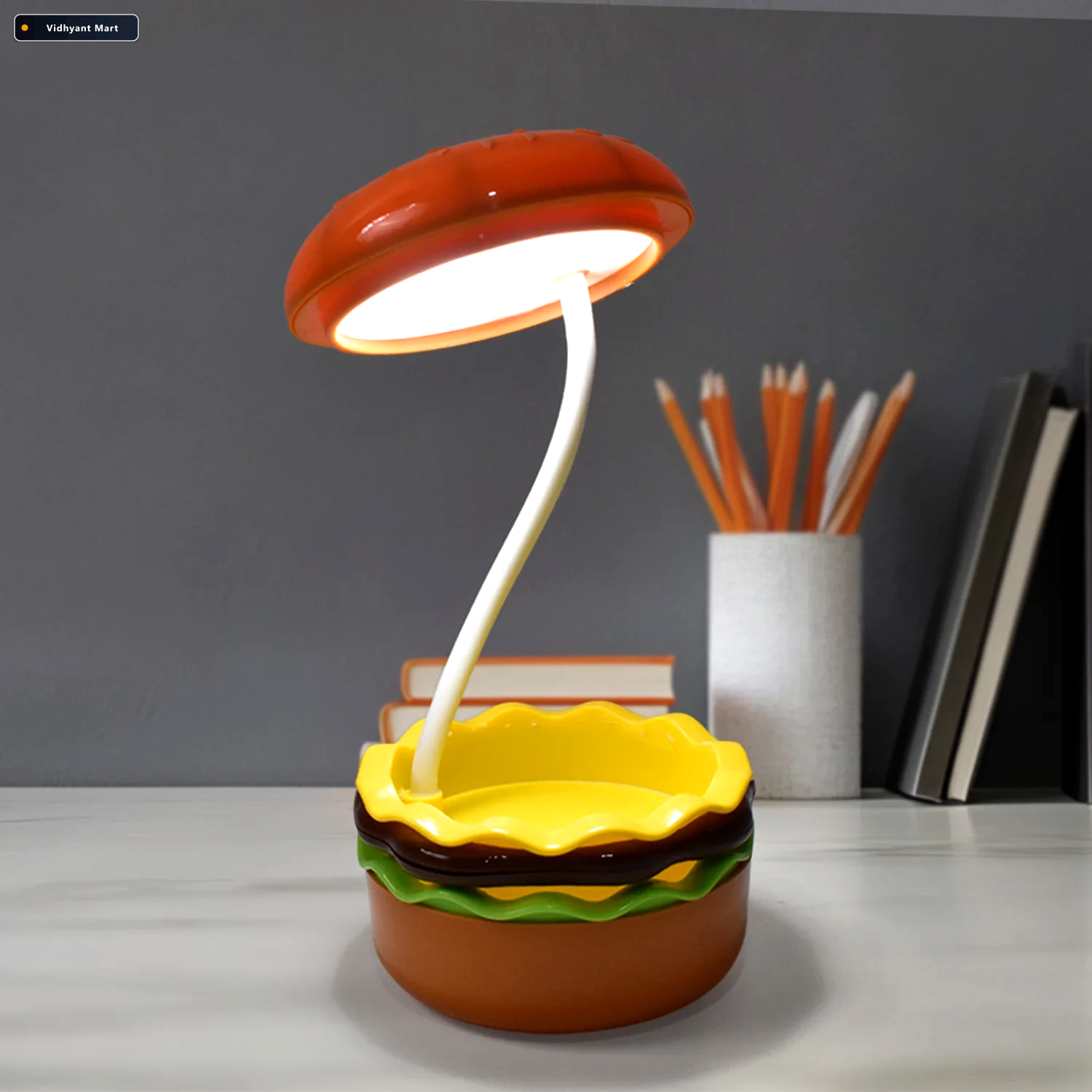 Vidhyant Mart Burger Delight Folding Led Lamp Adjustable Recharg 1
