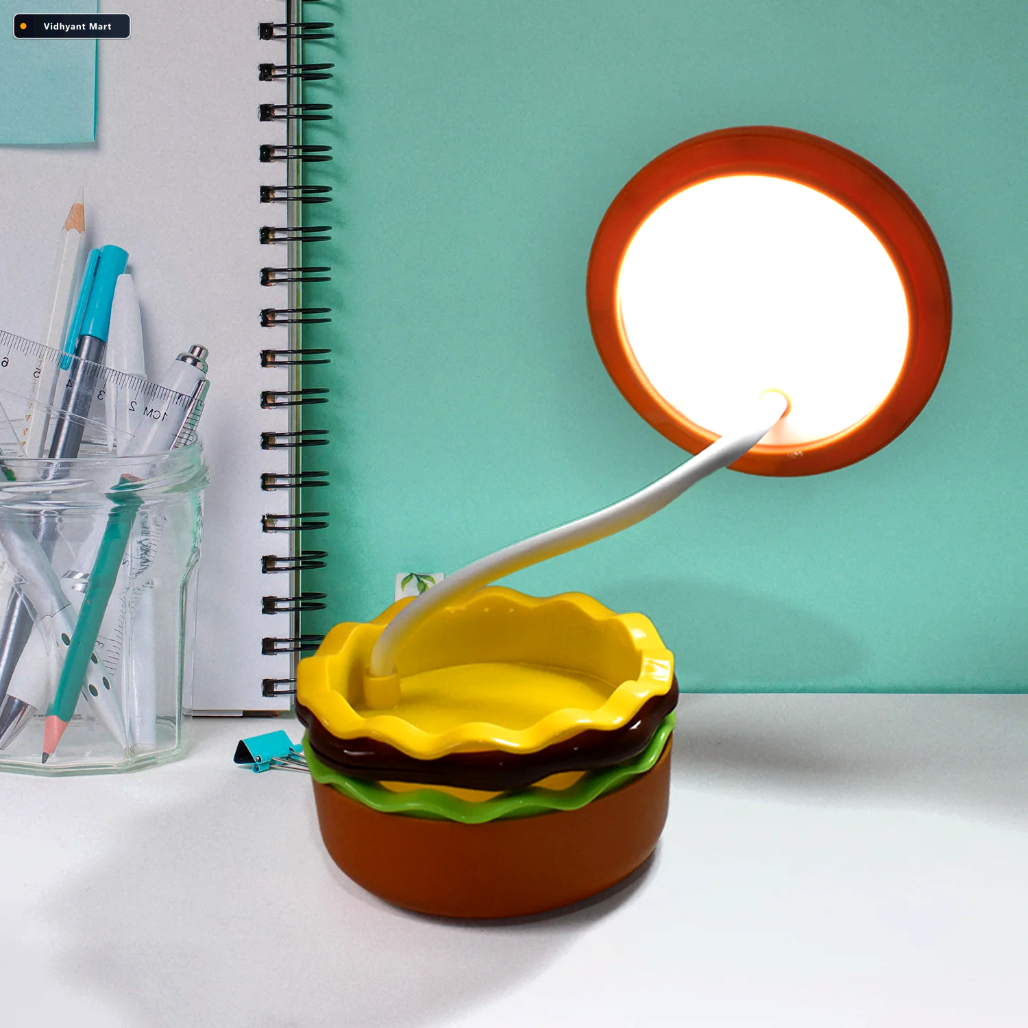 Vidhyant Mart Burger Delight Folding Led Lamp Adjustable Recharg 2
