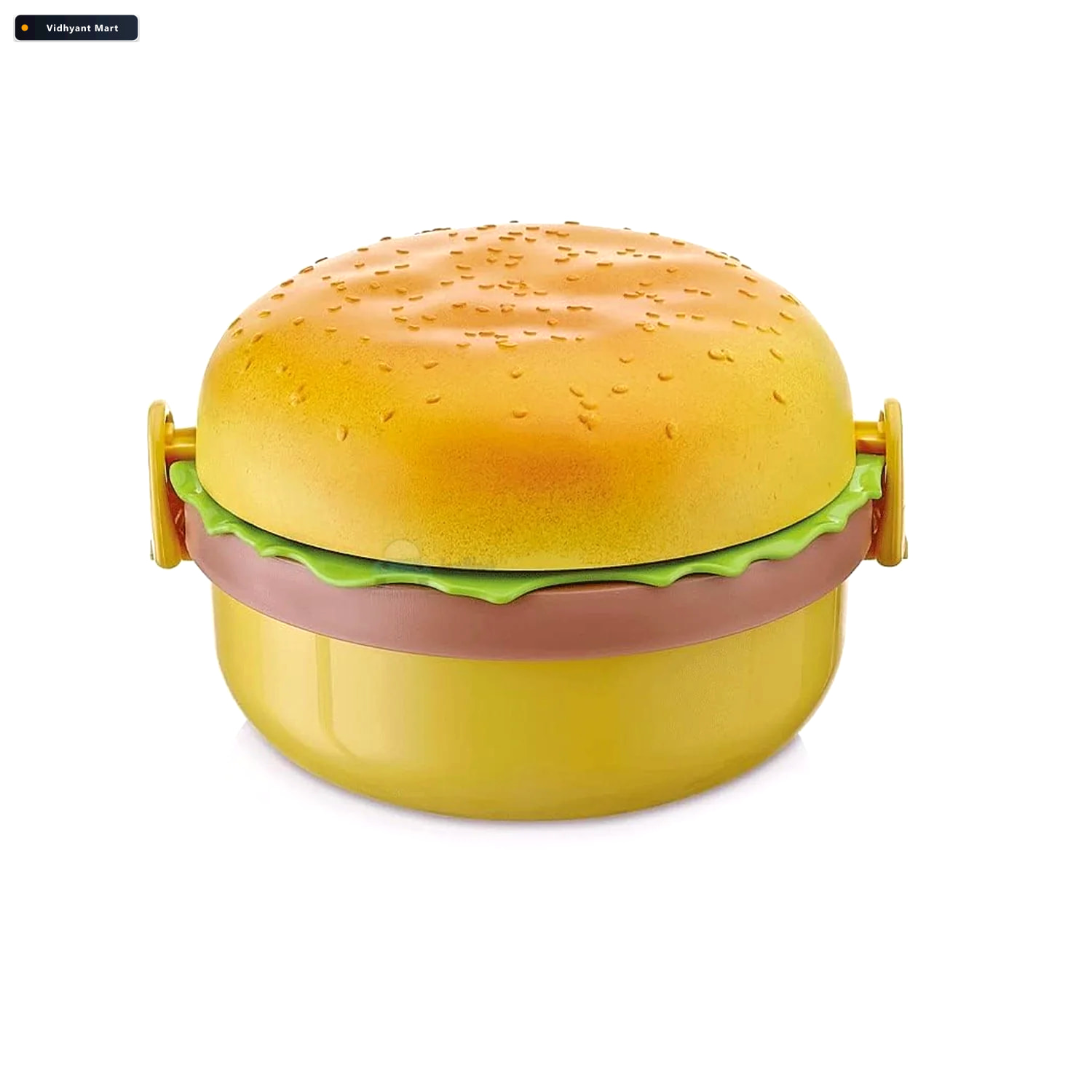 Vidhyant Mart Burger Shape Lunch Box Double Layer 1000ml For Kid 2
