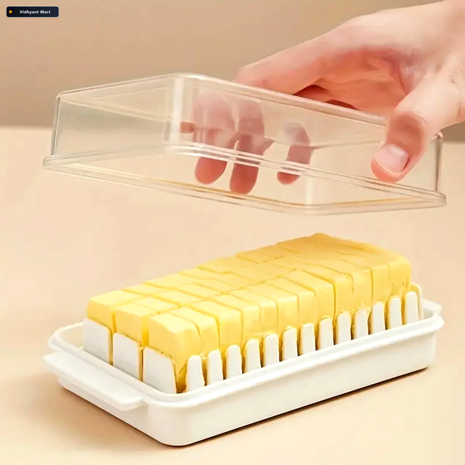 Vidhyant Mart Butter Slicer Box Transparent Storage Cutter Organ 1