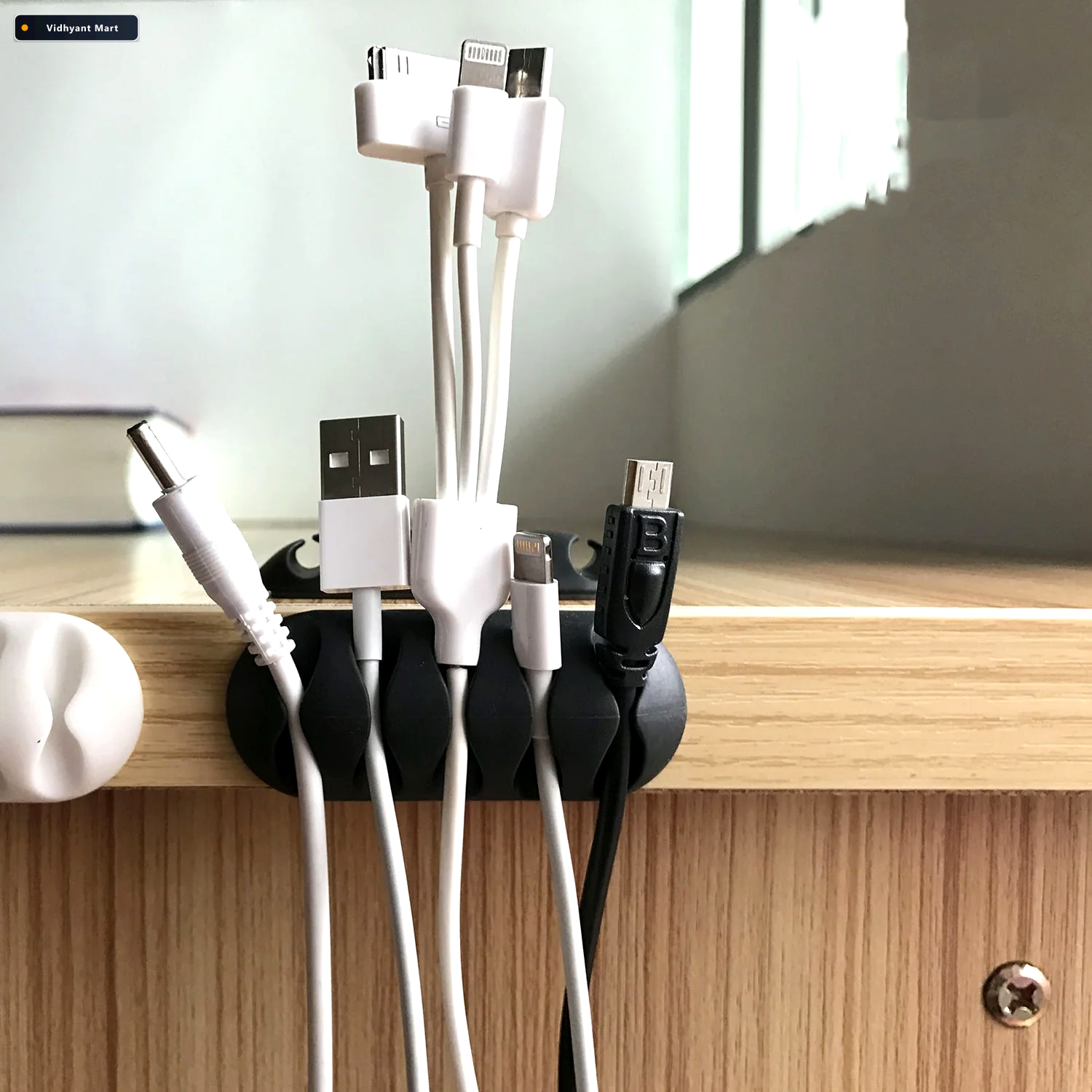 Vidhyant Mart Cable Clips Multi Purpose Wire Holder For Desk Hom 1