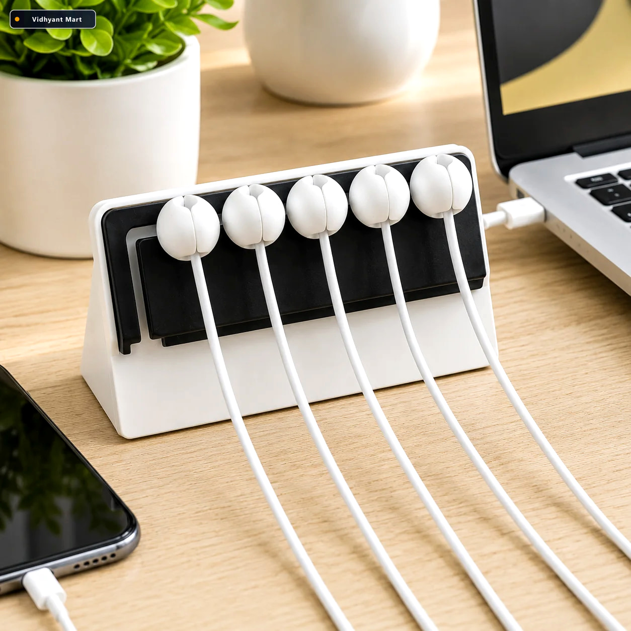 Vidhyant Mart Cable Management Clip Keep Wires Neat Clutter Free 1