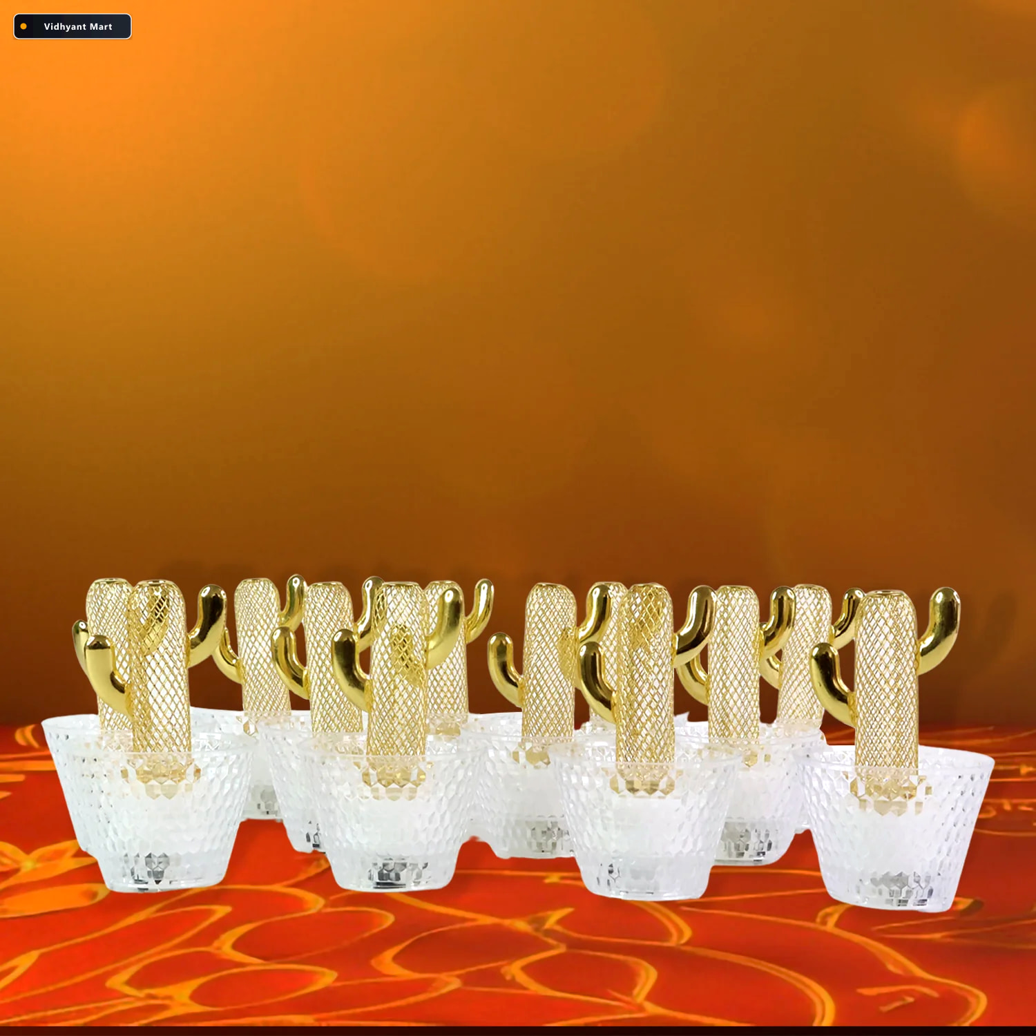 Vidhyant Mart Cactus Led Tealight Candles Unique Flameless Decor 3