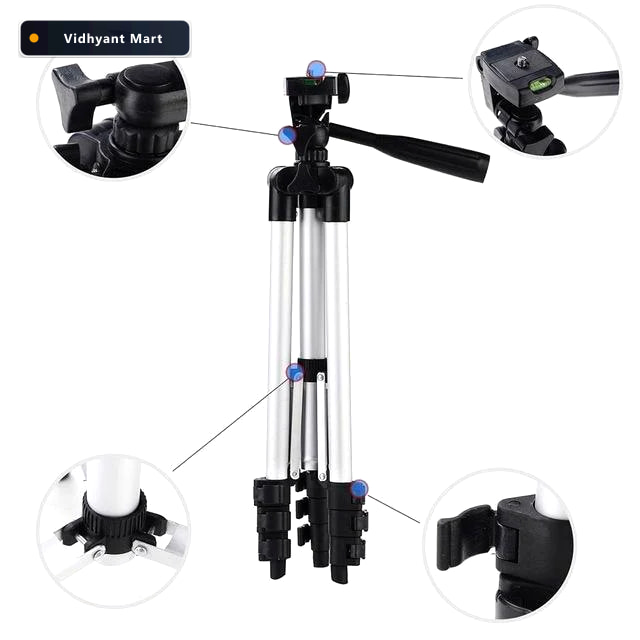 Vidhyant Mart Camera Tripod Portable 41 Inch Mobile Phone Stand 3
