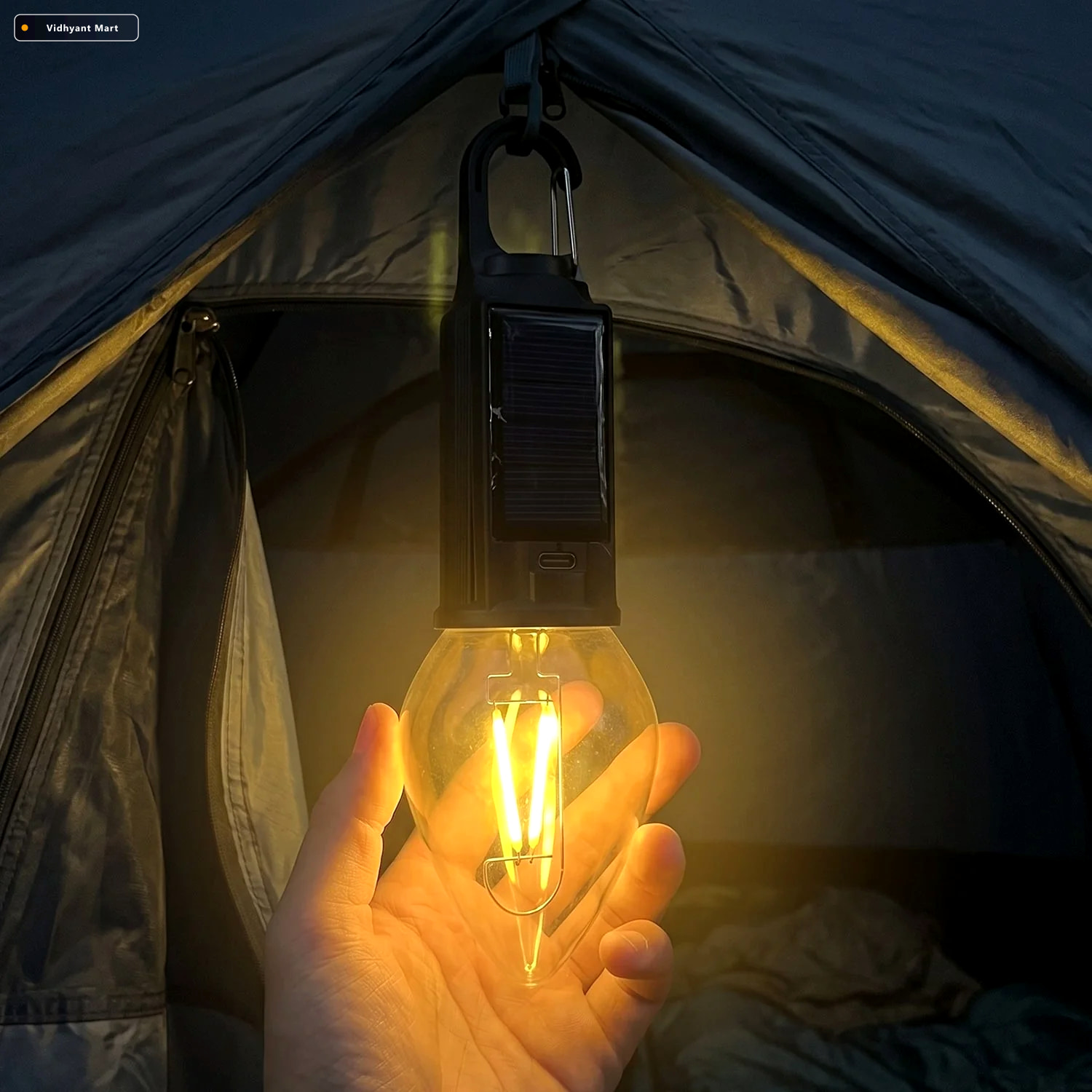 Vidhyant Mart Camping Lantern Eco Friendly Dual Charging With Wa 3